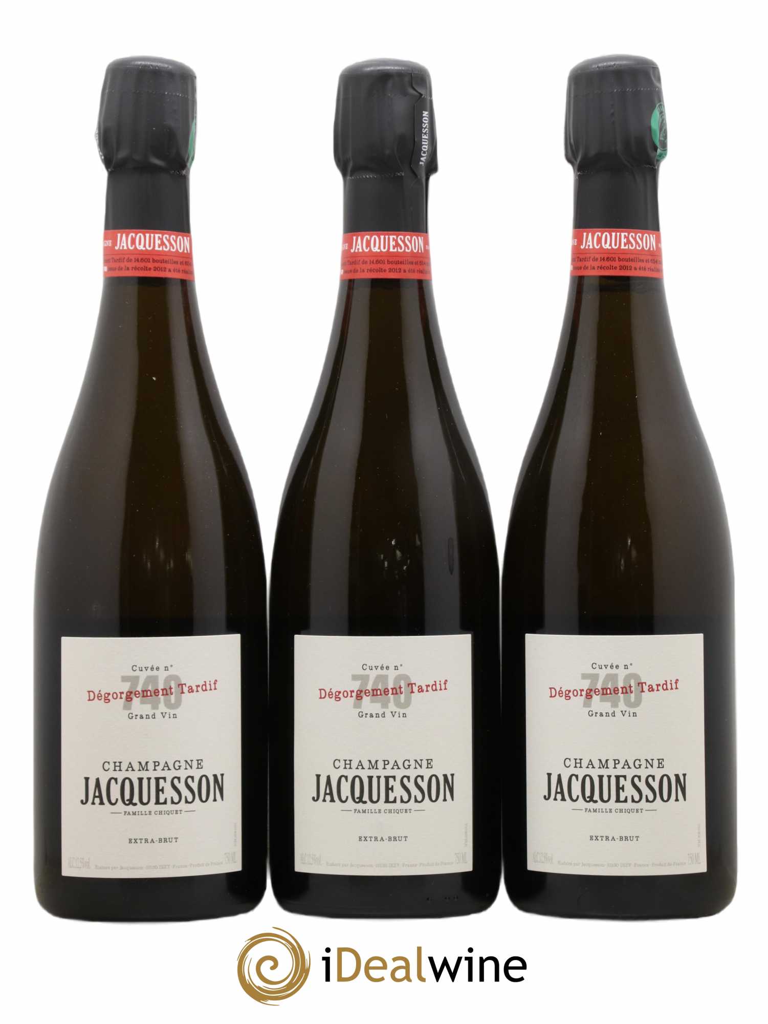 Cuvée 740 Dégorgement Tardif Extra-Brut Jacquesson - Lot de 3 bouteilles - 0