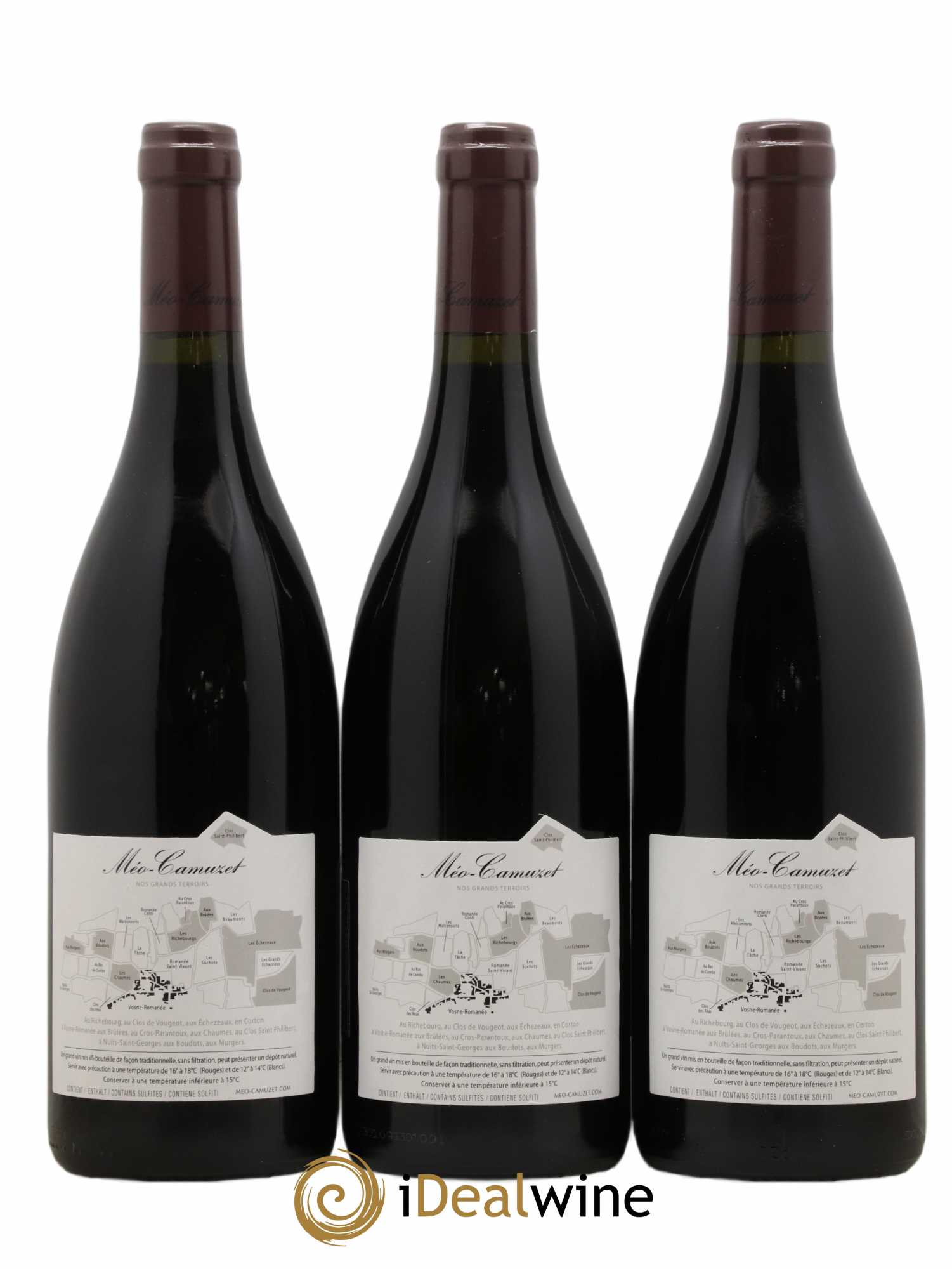 Clos de Vougeot Grand Cru Près le Cellier Méo-Camuzet (Domaine) 2017 - Lotto di 3 bottiglie - 1
