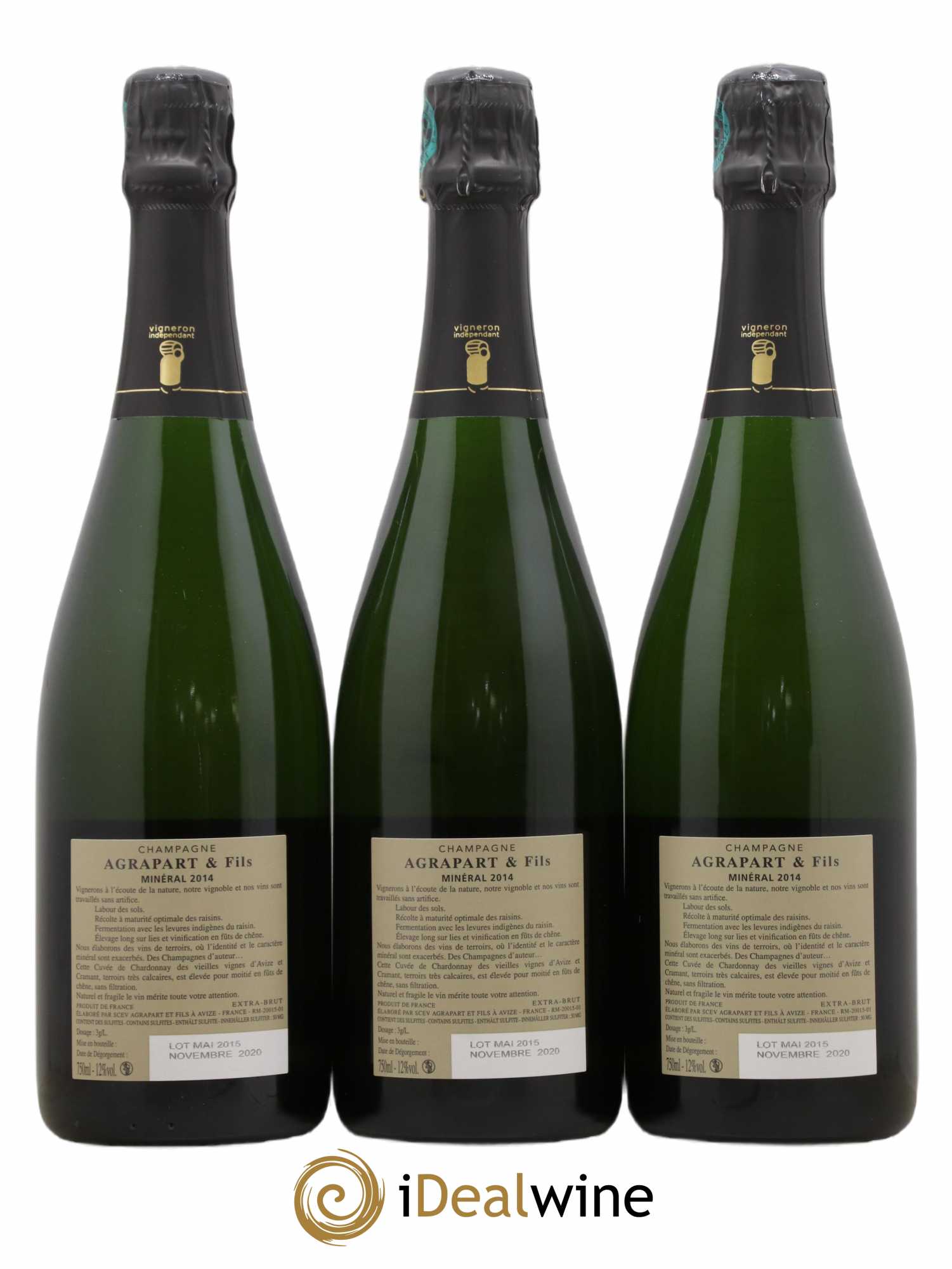 Minéral Blanc de Blancs Extra-Brut Agrapart & Fils 2014 - Lot de 3 bouteilles - 1