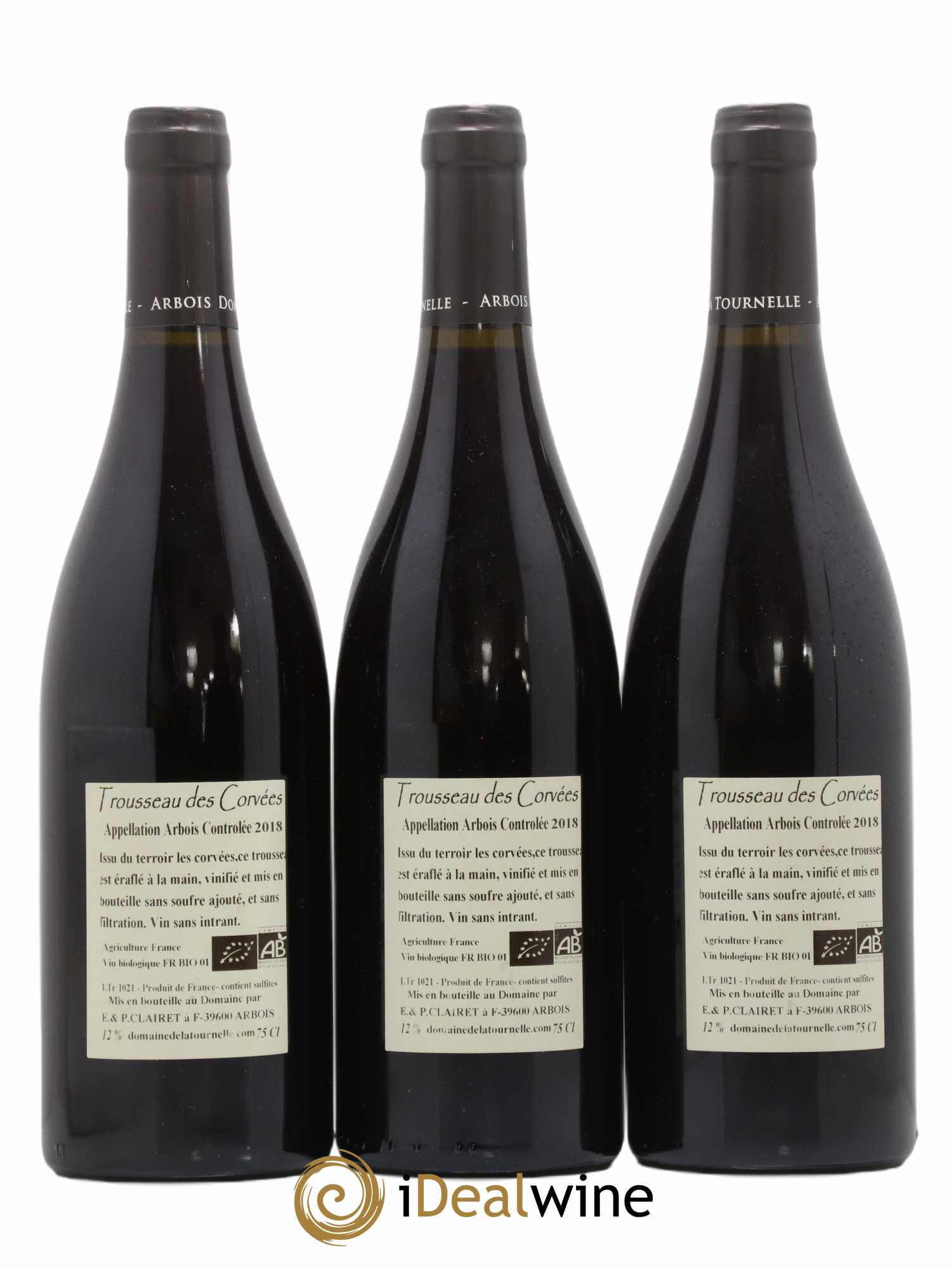 Arbois Trousseau des Corvées Domaine de la Tournelle 2018 - Lot of 3 bottles - 1