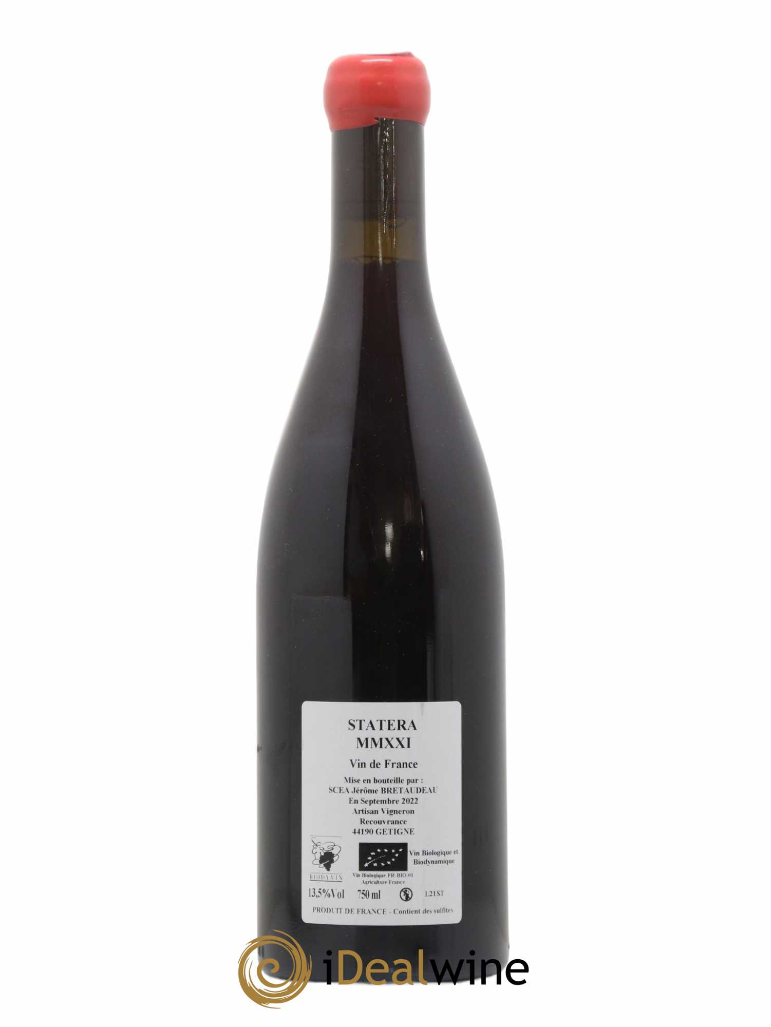 Vin de France Statera Jérôme Bretaudeau - Domaine de Bellevue 2021 - Lot de 1 bouteille - 1