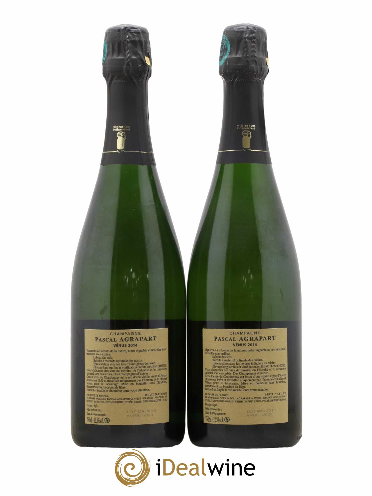 Vénus Blanc de Blancs Brut Nature Pascal Agrapart 2014 - Lot de 2 bouteilles - 1