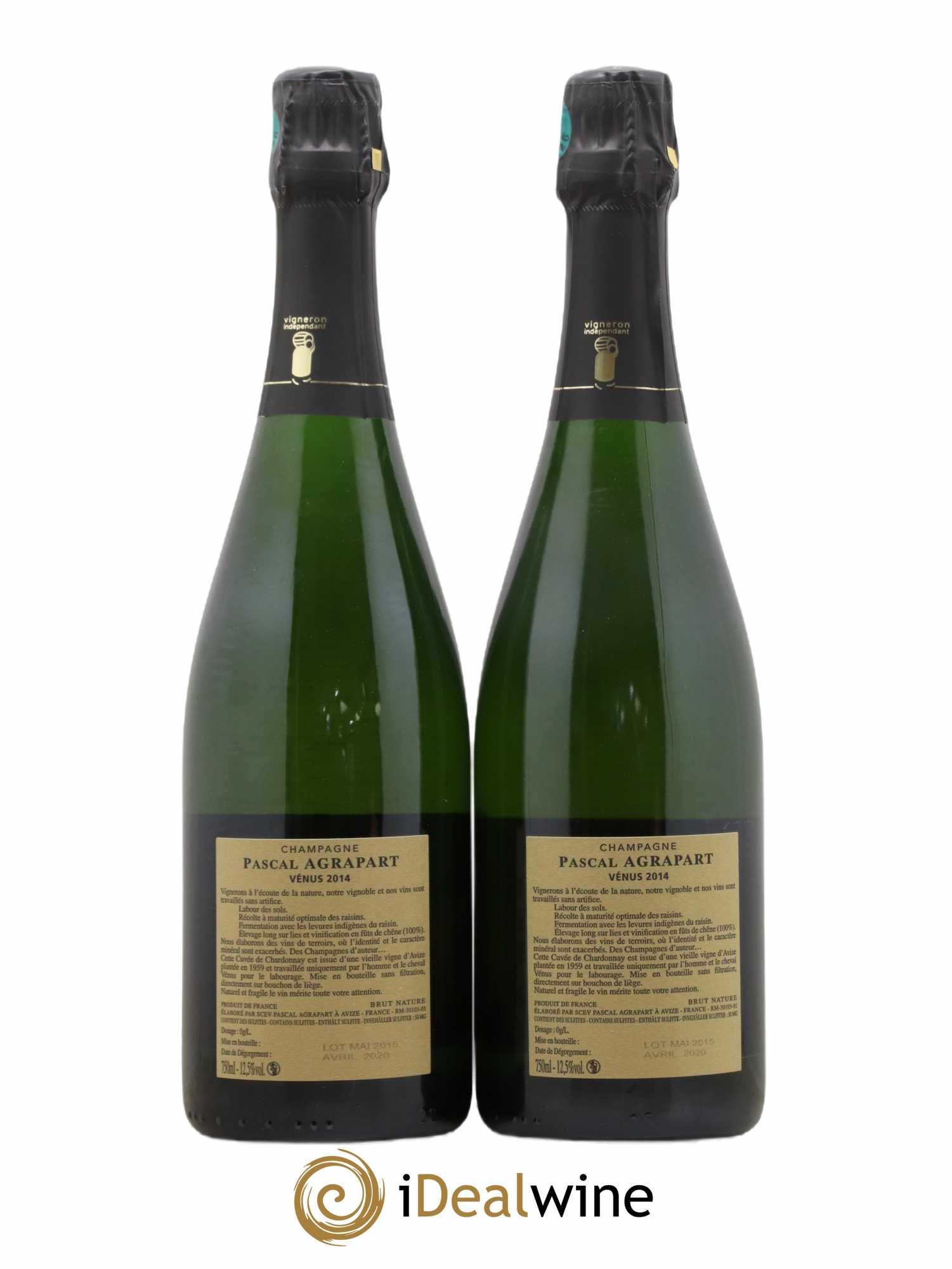 Vénus Blanc de Blancs Brut Nature Pascal Agrapart 2014 - Lot de 2 bouteilles - 1