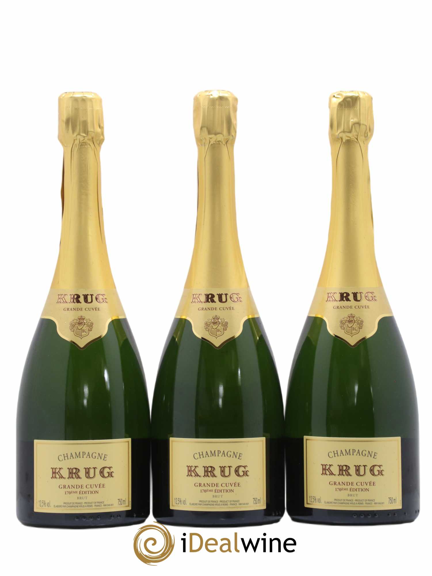 Grande Cuvée - 170ème édition Krug - Lot de 3 bouteilles - 1
