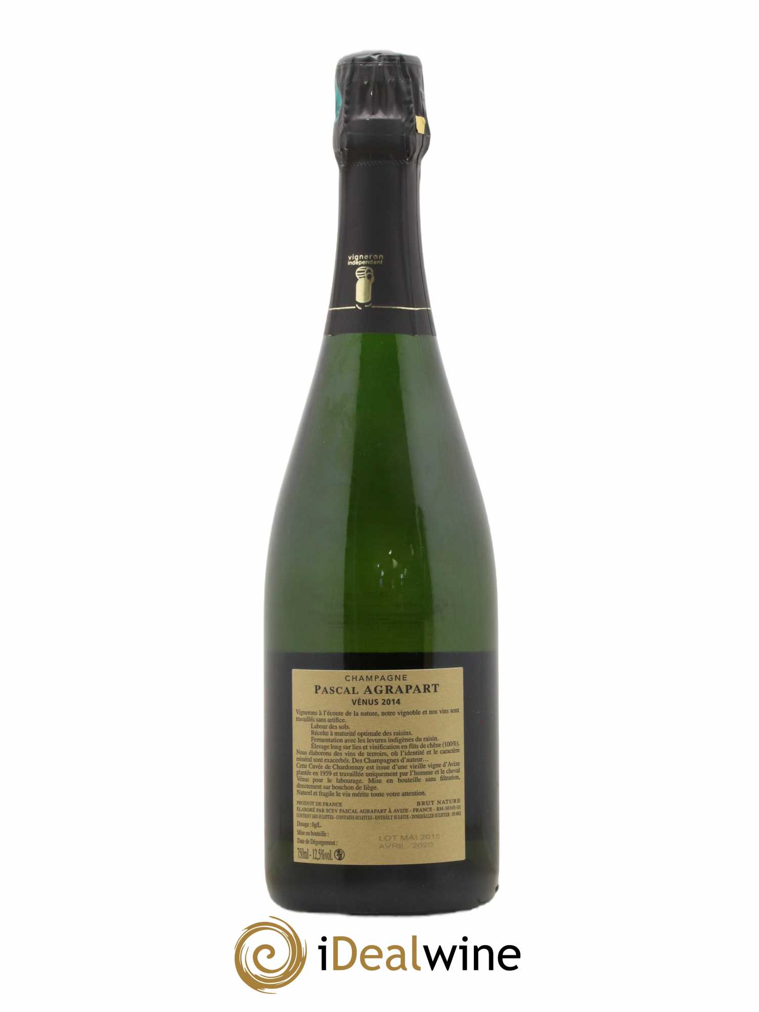 Vénus Blanc de Blancs Brut Nature Pascal Agrapart 2014 - Lot de 1 bouteille - 1