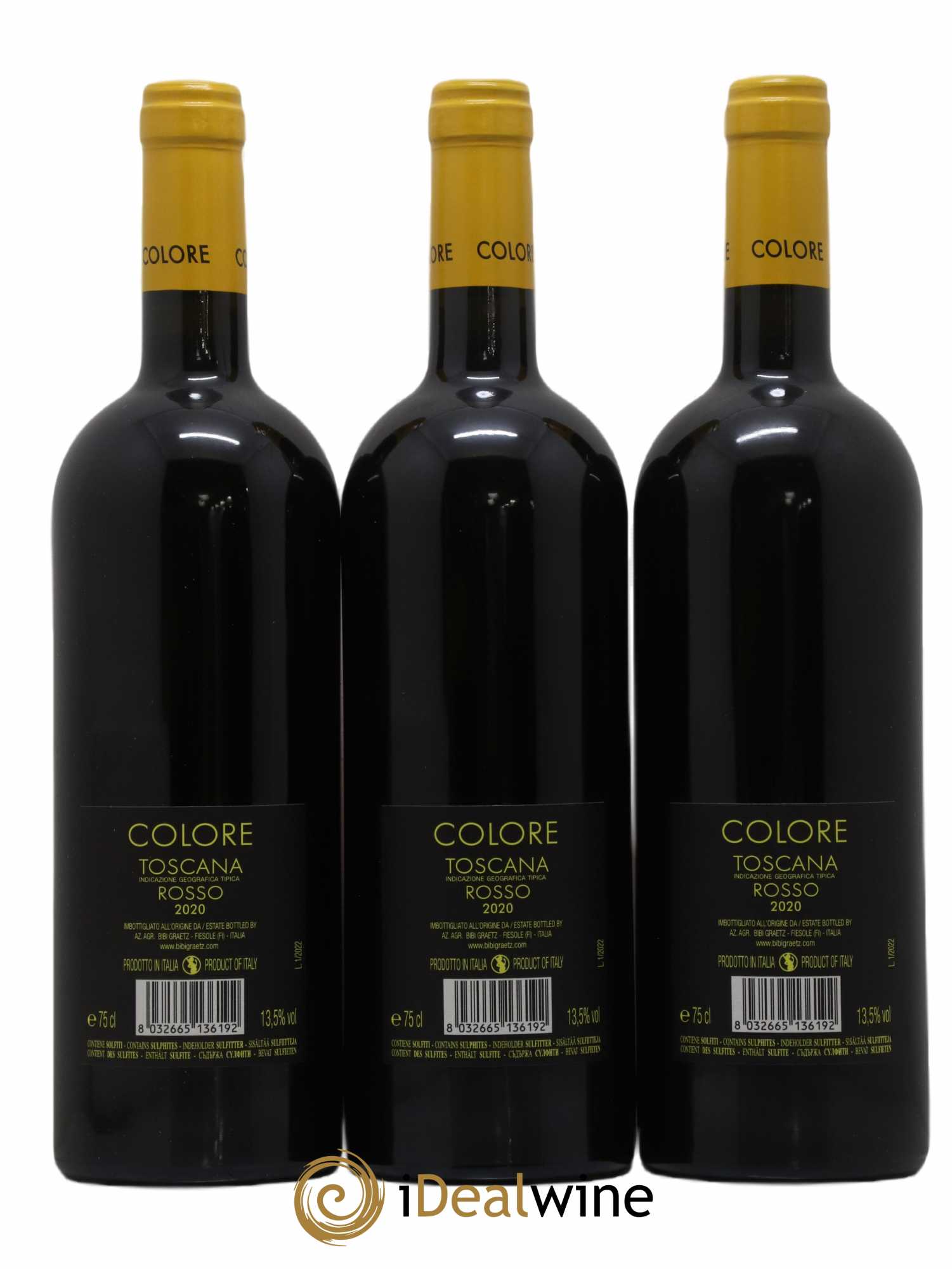 Toscana IGT Colore Bibi Graetz 2020 - Lot de 3 bouteilles - 1