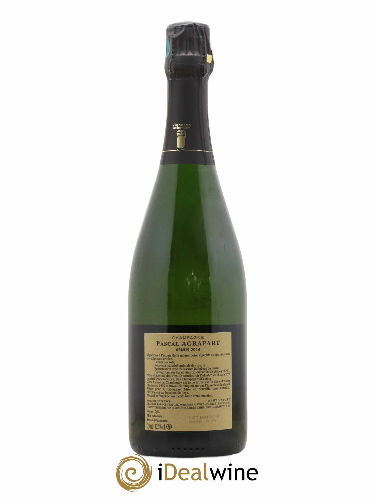 Vénus Blanc de Blancs Brut Nature Pascal Agrapart 2014 - Lot de 1 bouteille - 1