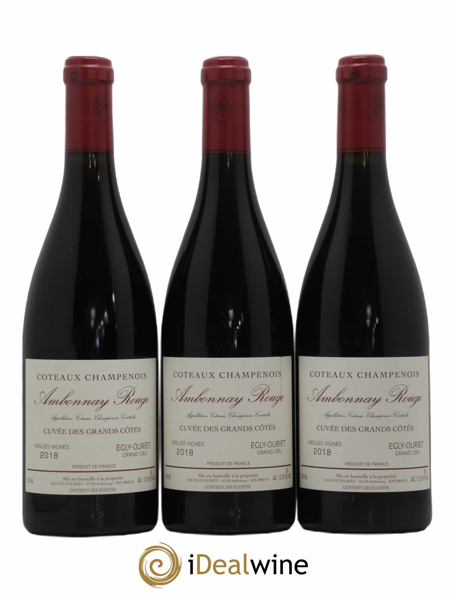 Ambonnay Cuvée des Grands Côtés VV Grand Cru Egly-Ouriet 2018 - Lot de 3 bouteilles - 0