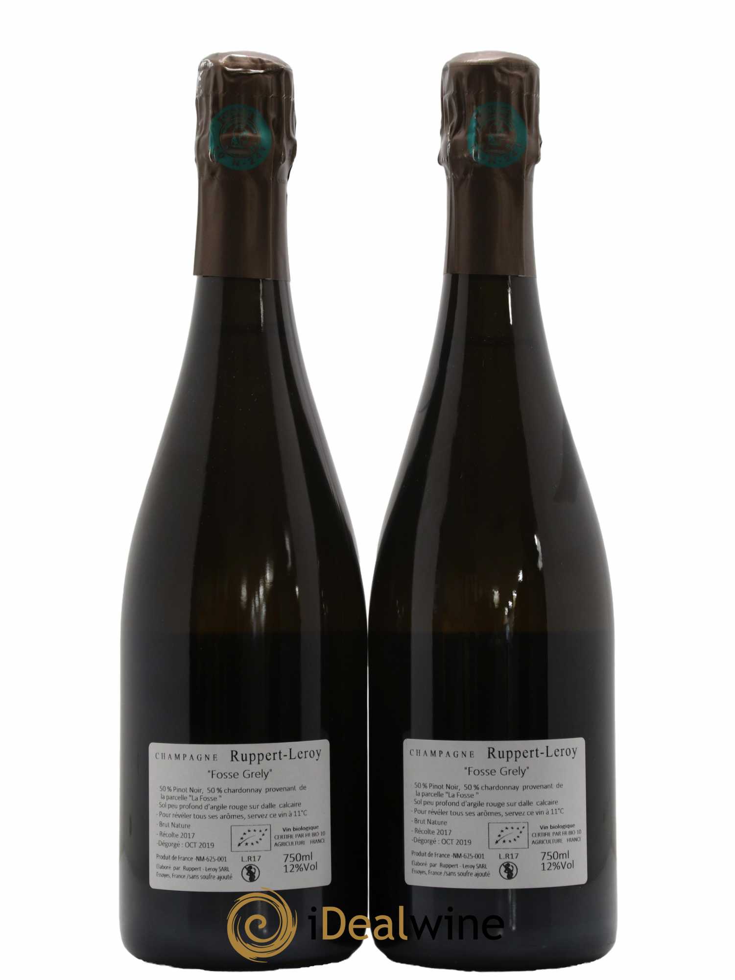 Fosse-Grely Brut Nature Ruppert-Leroy 2017 - Lot de 2 bouteilles - 1