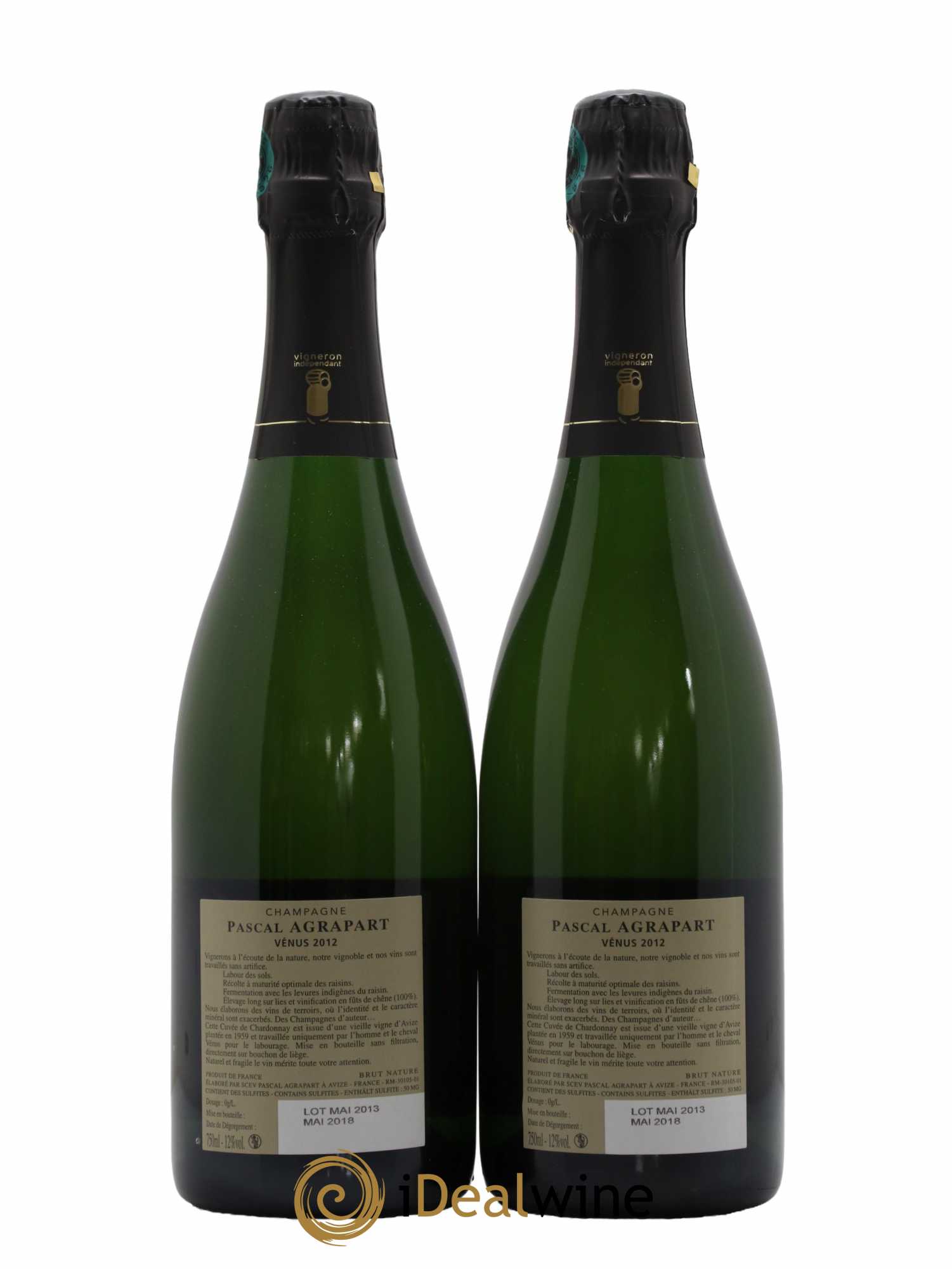 Vénus Blanc de Blancs Brut Nature Pascal Agrapart 2012 - Lot de 2 bouteilles - 1