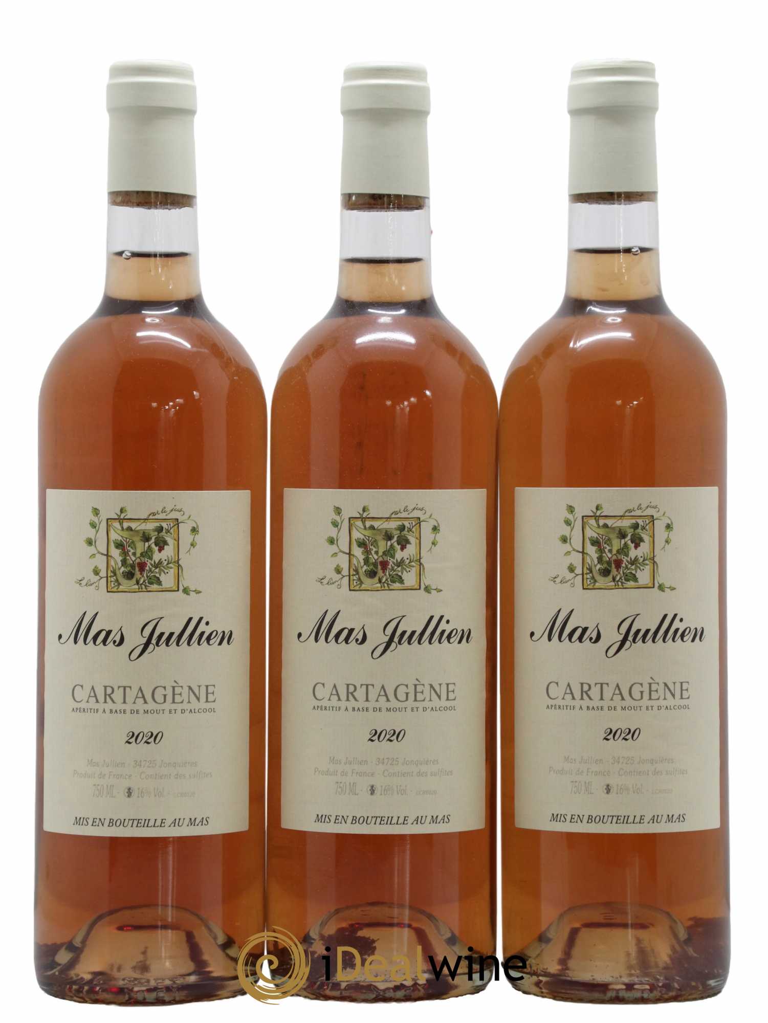 Vin de Liqueur Mas Jullien Cartagène Olivier Jullien 2020 - Lot de 3 bouteilles - 0