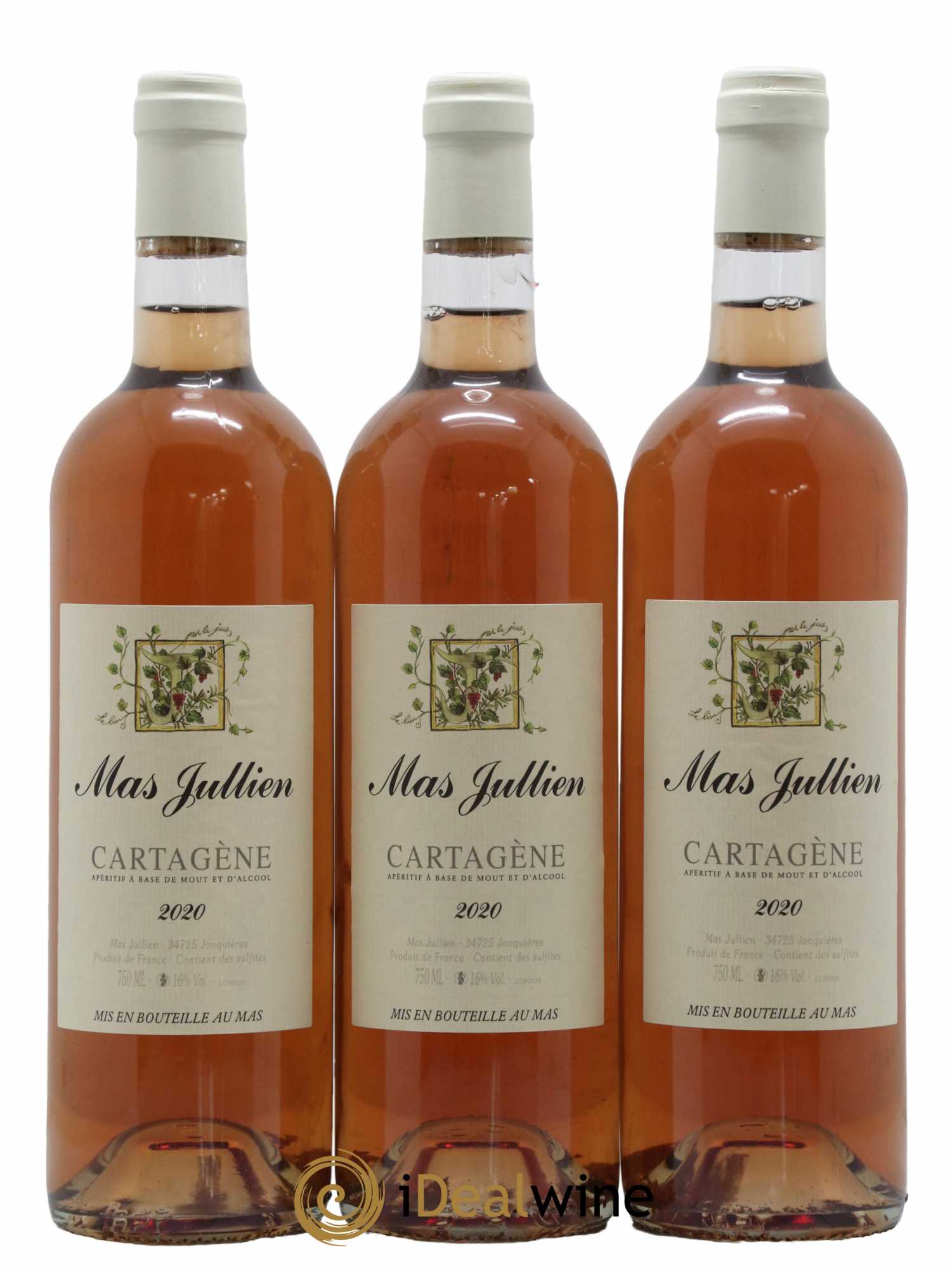 Vin de Liqueur Mas Jullien Cartagène Olivier Jullien 2020 - Lot de 3 bouteilles - 0