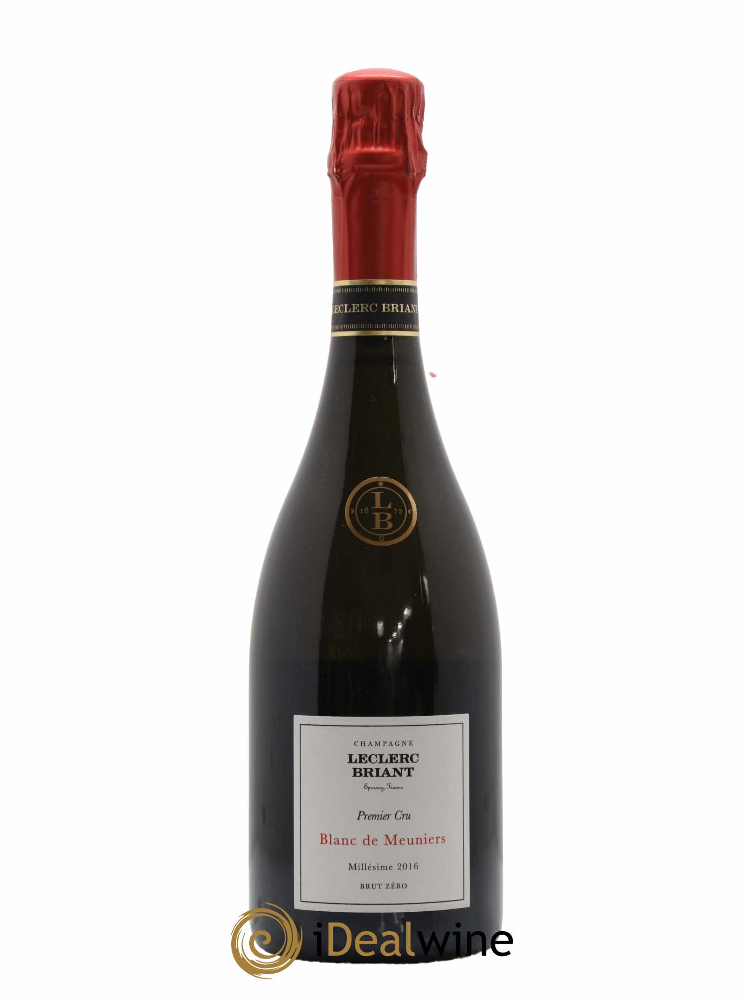 Champagne 1er cru Blanc de Meuniers brut zéro Leclerc Briant 2016 - Lot de 1 bouteille - 0