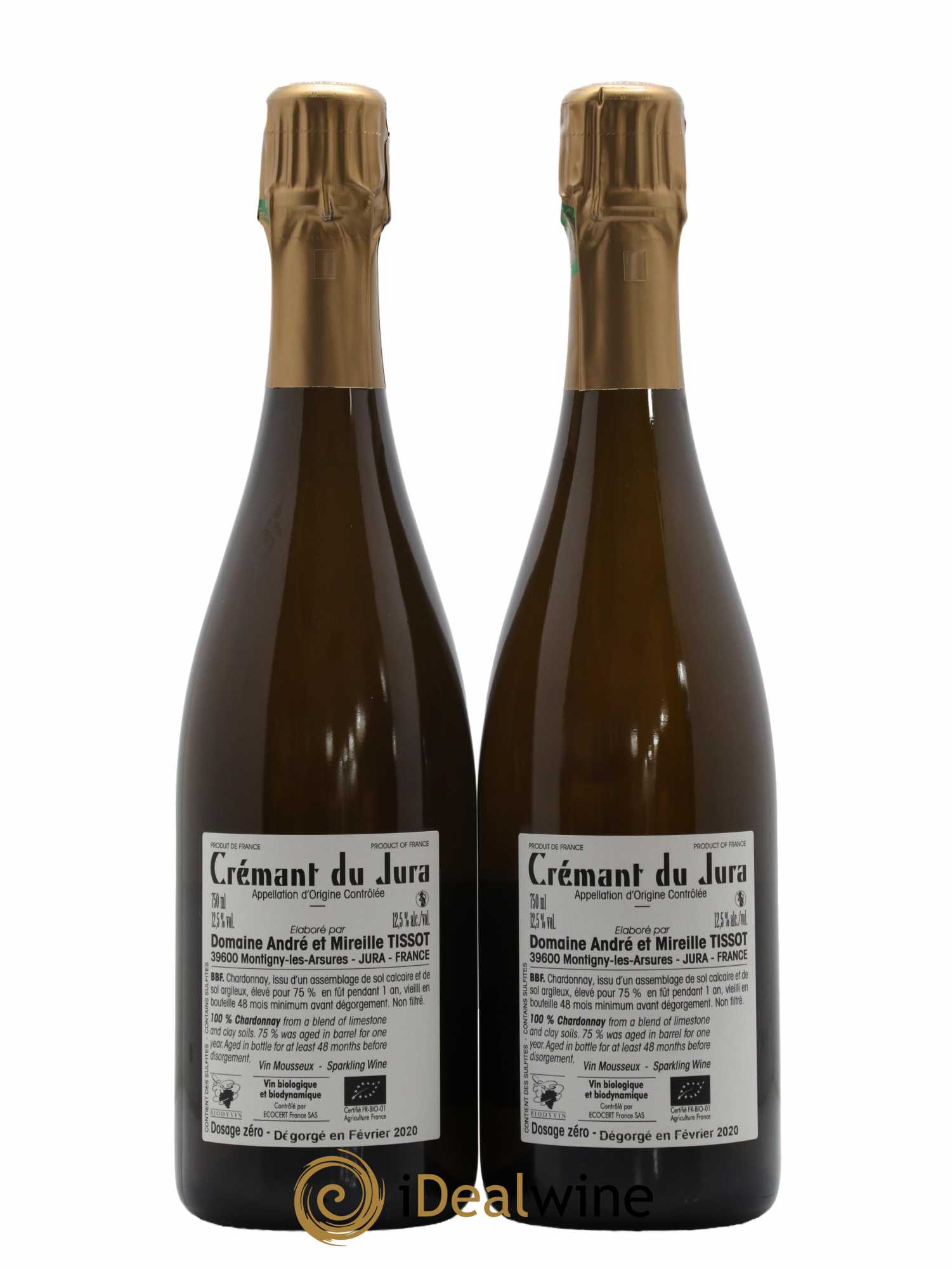 Crémant du Jura BBF Bénédicte et Stéphane Tissot - Lot de 2 bouteilles - 1
