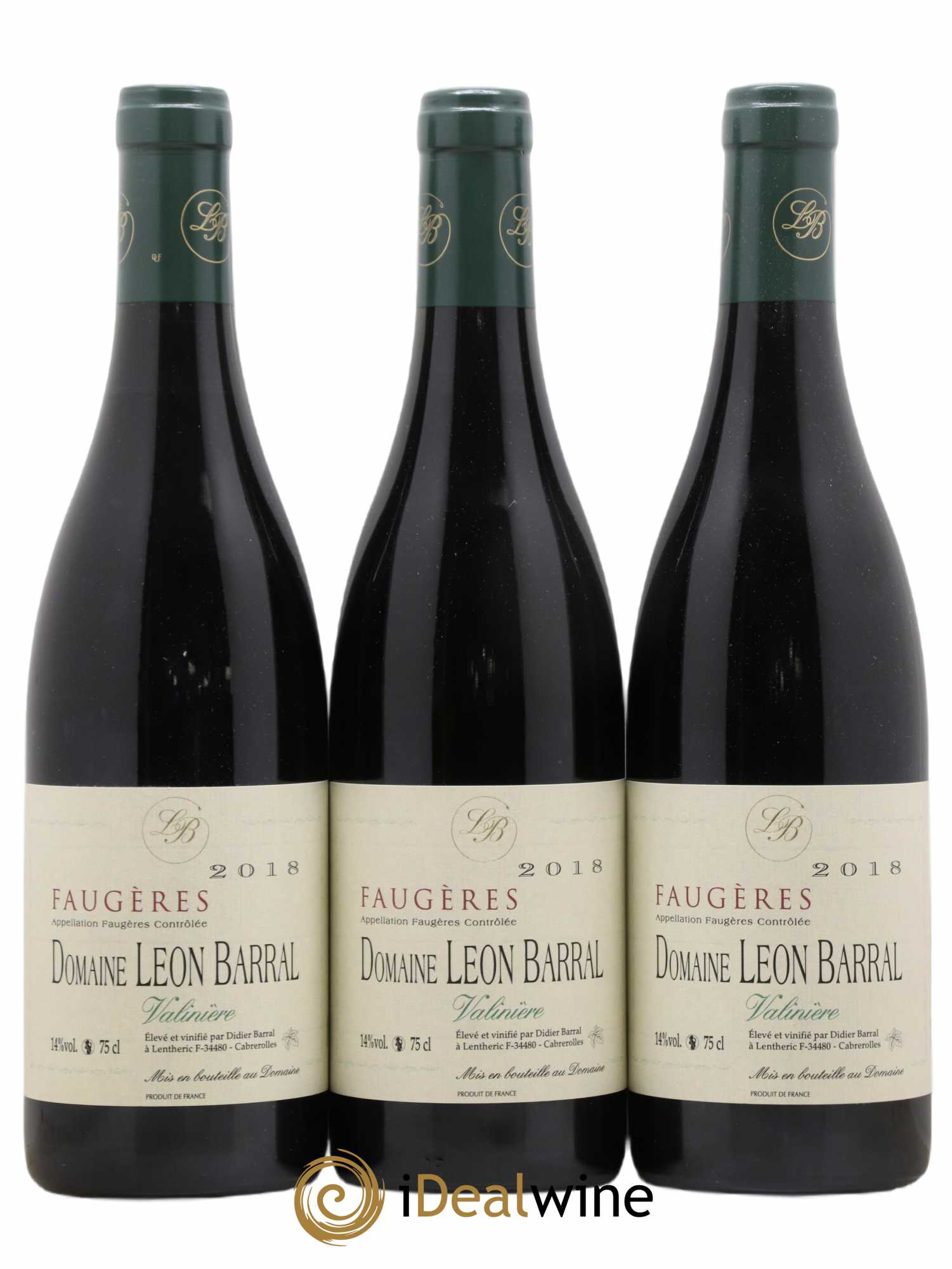 Faugères Valinière Domaine Léon Barral 2018 - Lot de 3 bouteilles - 0