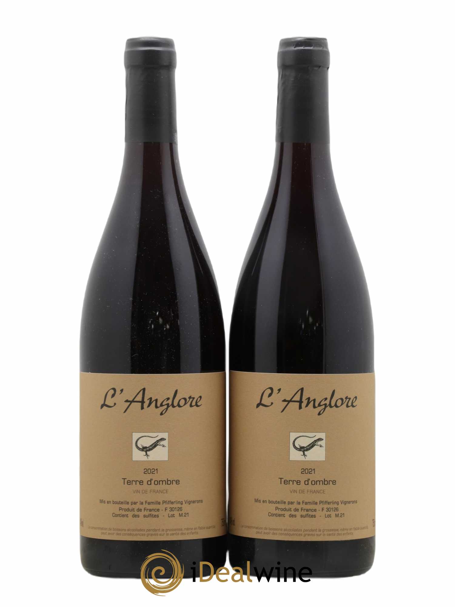 Vin de France Terre d'Ombre L'Anglore 2021 - Lot de 2 bouteilles - 0