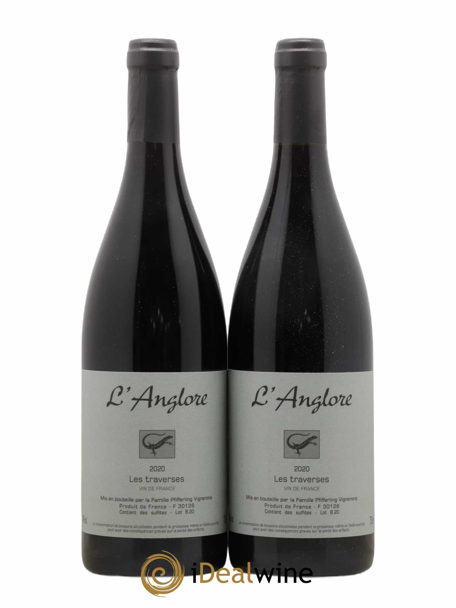 Vin de France Les Traverses L'Anglore 2020 - Lot de 2 bouteilles - 0