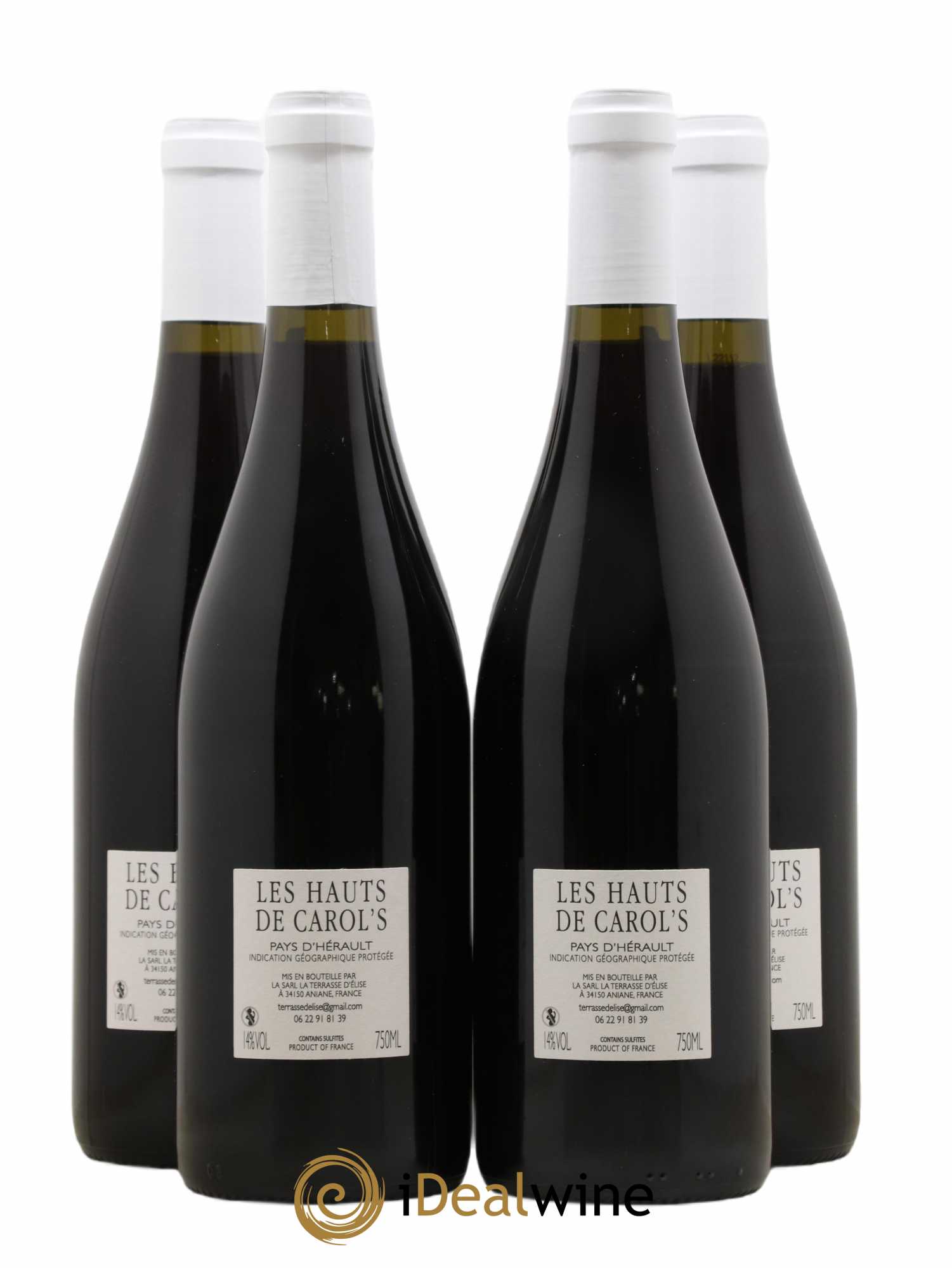 Pays d'Hérault Les Hauts de Carol's Terrasse d'Elise (Domaine de la) 2019 - Lot de 4 bouteilles - 1