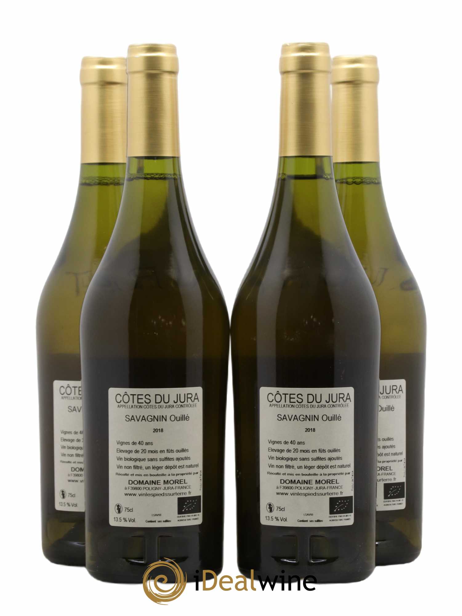 Côtes du Jura Les pieds sur Terre Savagnin Ouillé Morel 2018 - Lotto di 4 bottiglie - 1