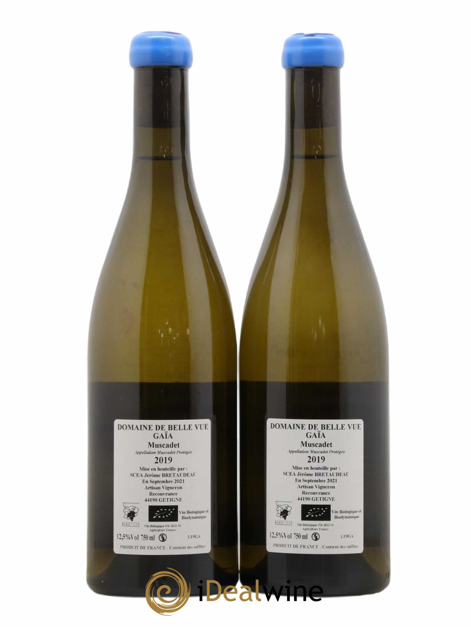 Muscadet-Sèvre-et-Maine Gaia Jérôme Bretaudeau - Domaine de Bellevue 2019 - Lot de 2 bouteilles - 1