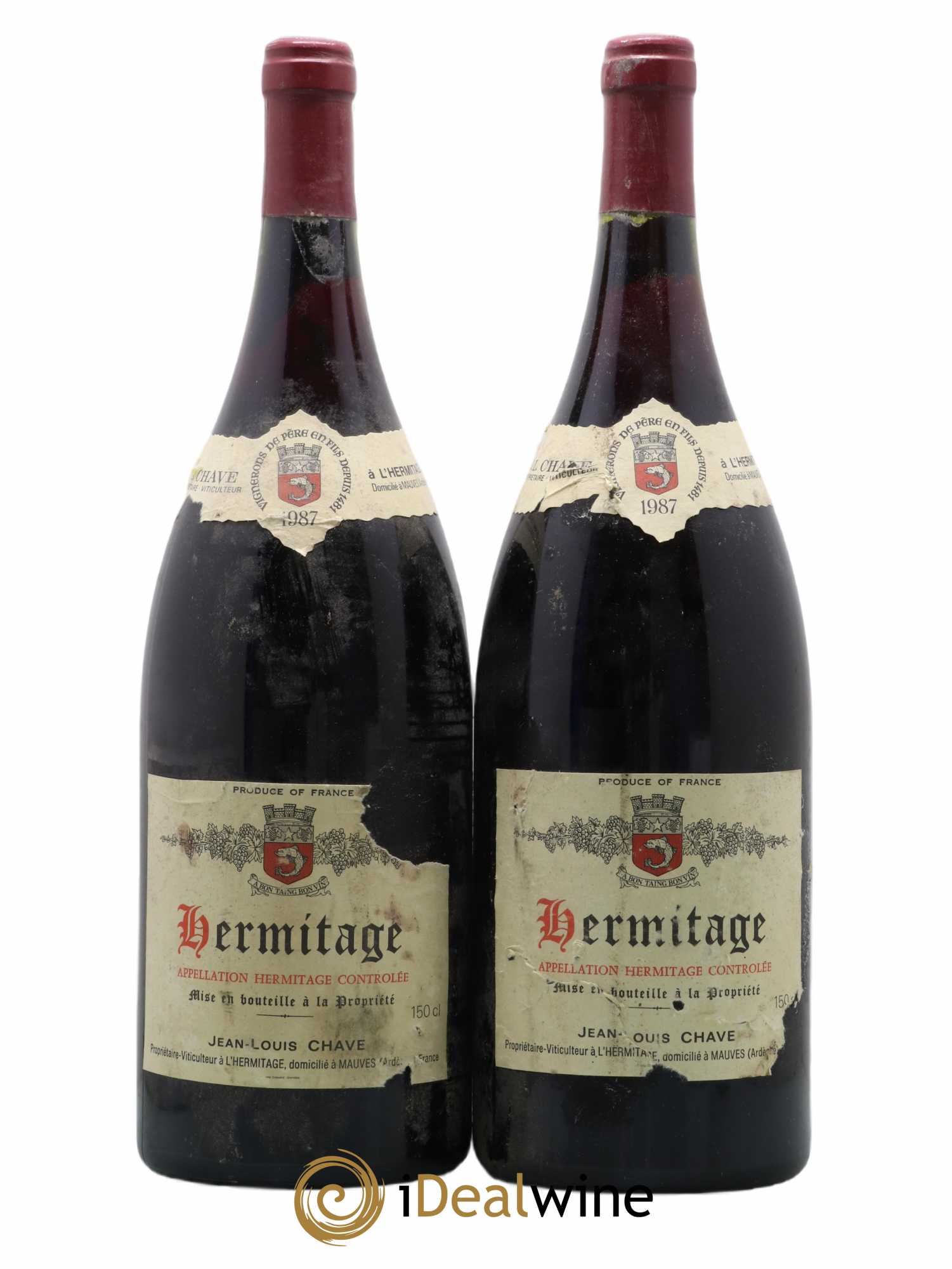 Hermitage Jean-Louis Chave 1987 - Lot de 2 magnums - 0