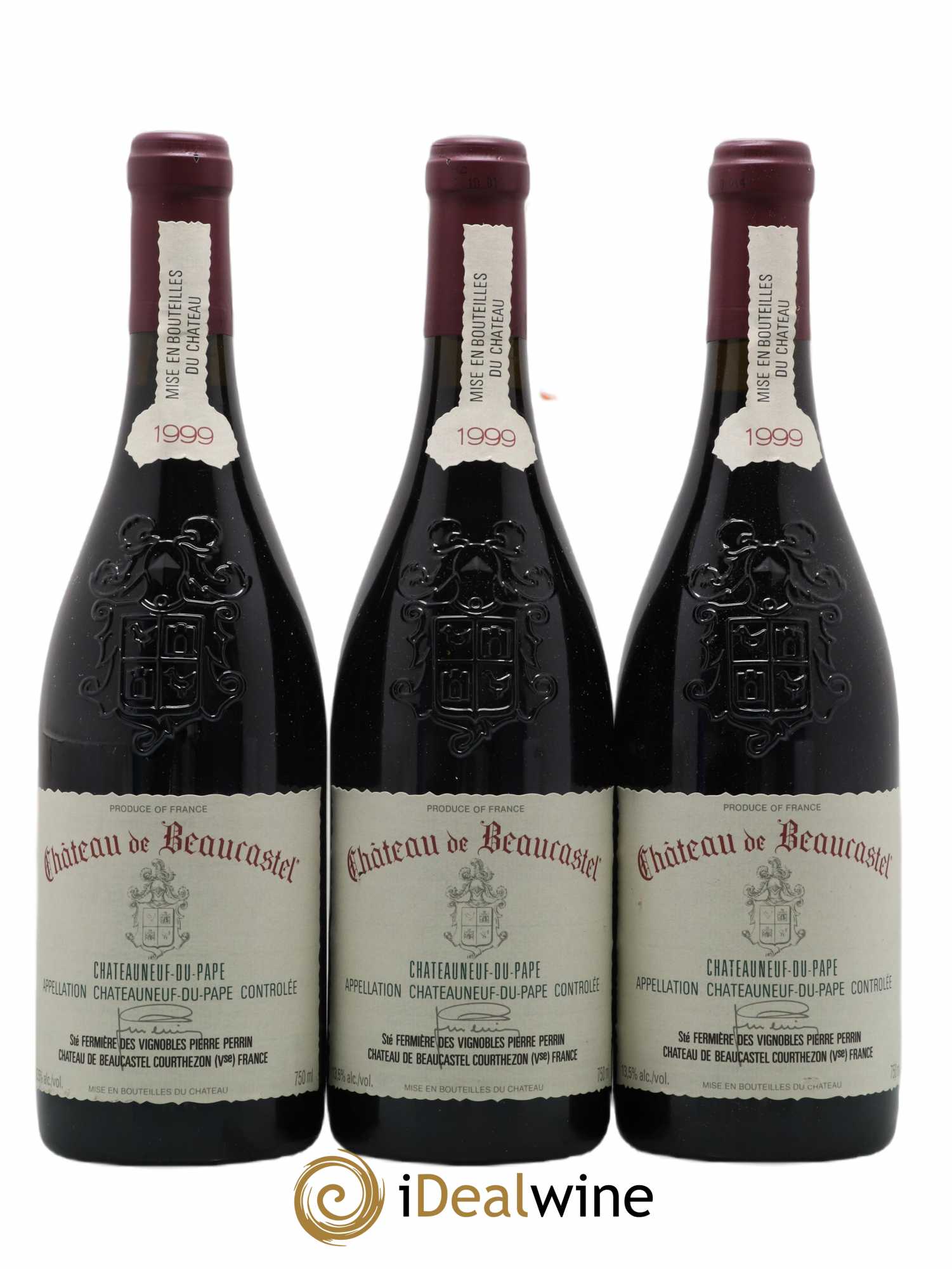 Châteauneuf-du-Pape Château de Beaucastel Famille Perrin 1999 - Lot de 3 bouteilles - 0