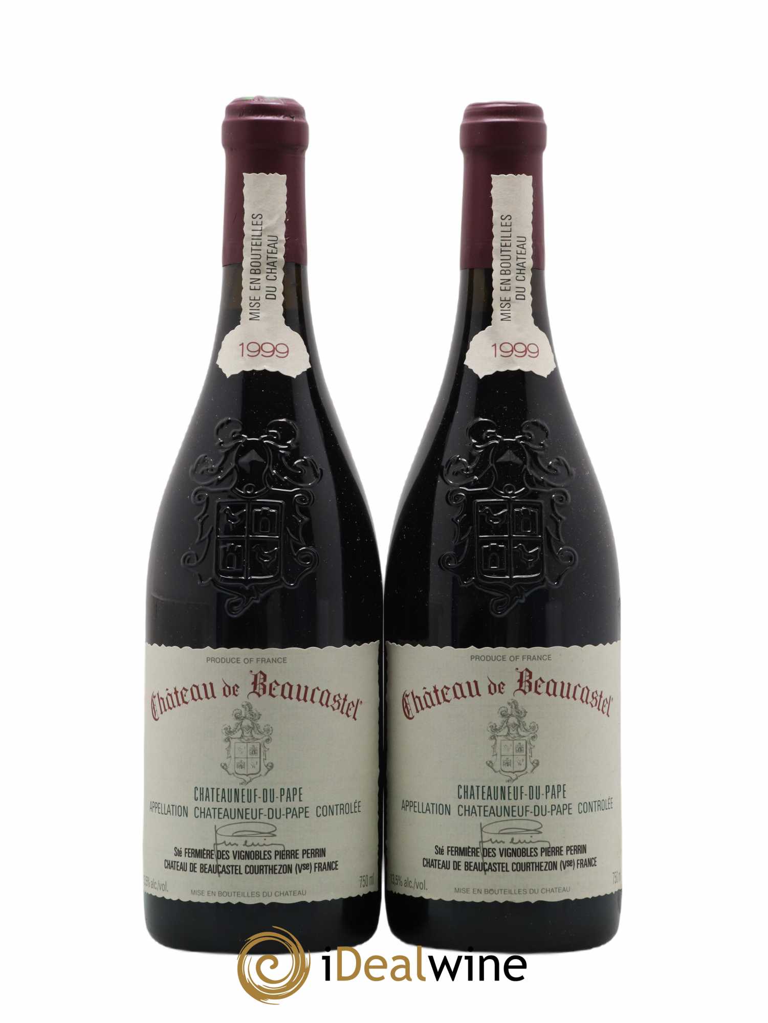 Châteauneuf-du-Pape Château de Beaucastel Famille Perrin 1999 - Lot de 2 bouteilles - 0