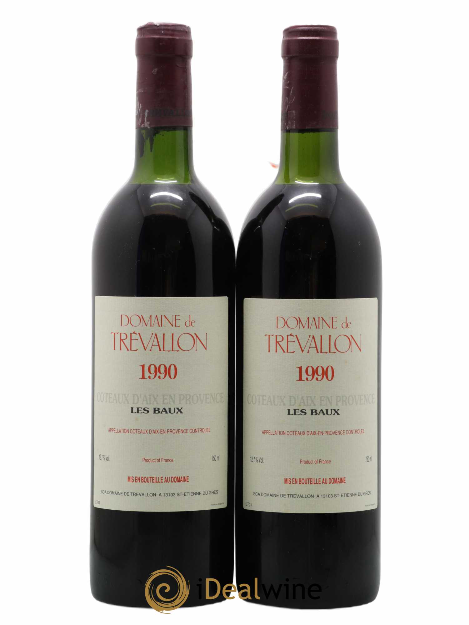 Coteaux d'Aix-en-Provence Trévallon (Domaine de) Eloi Dürrbach 1990 - Lot de 2 bouteilles - 0