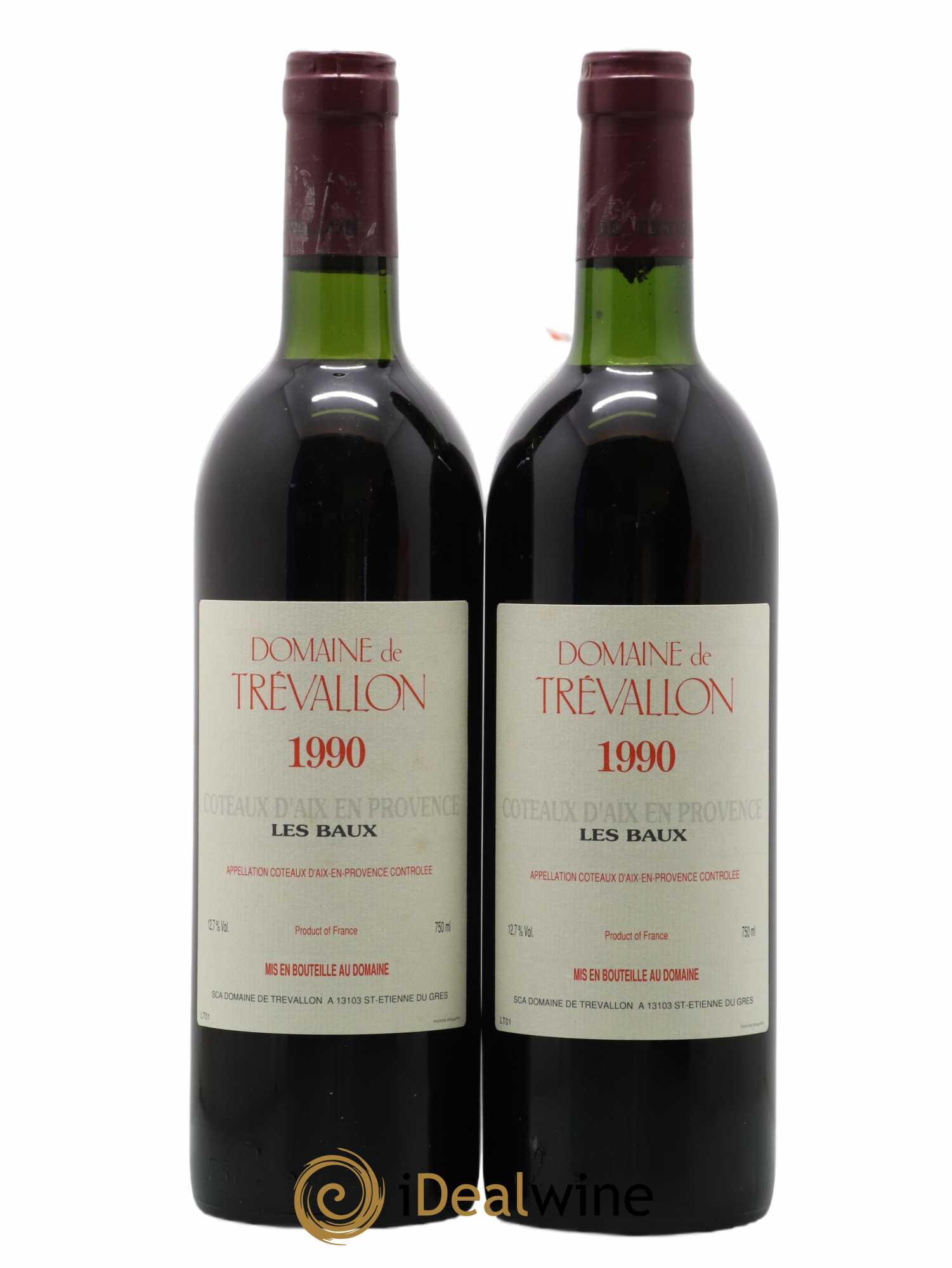 Coteaux d'Aix-en-Provence Trévallon (Domaine de) Eloi Dürrbach 1990 - Lot de 2 bouteilles - 0