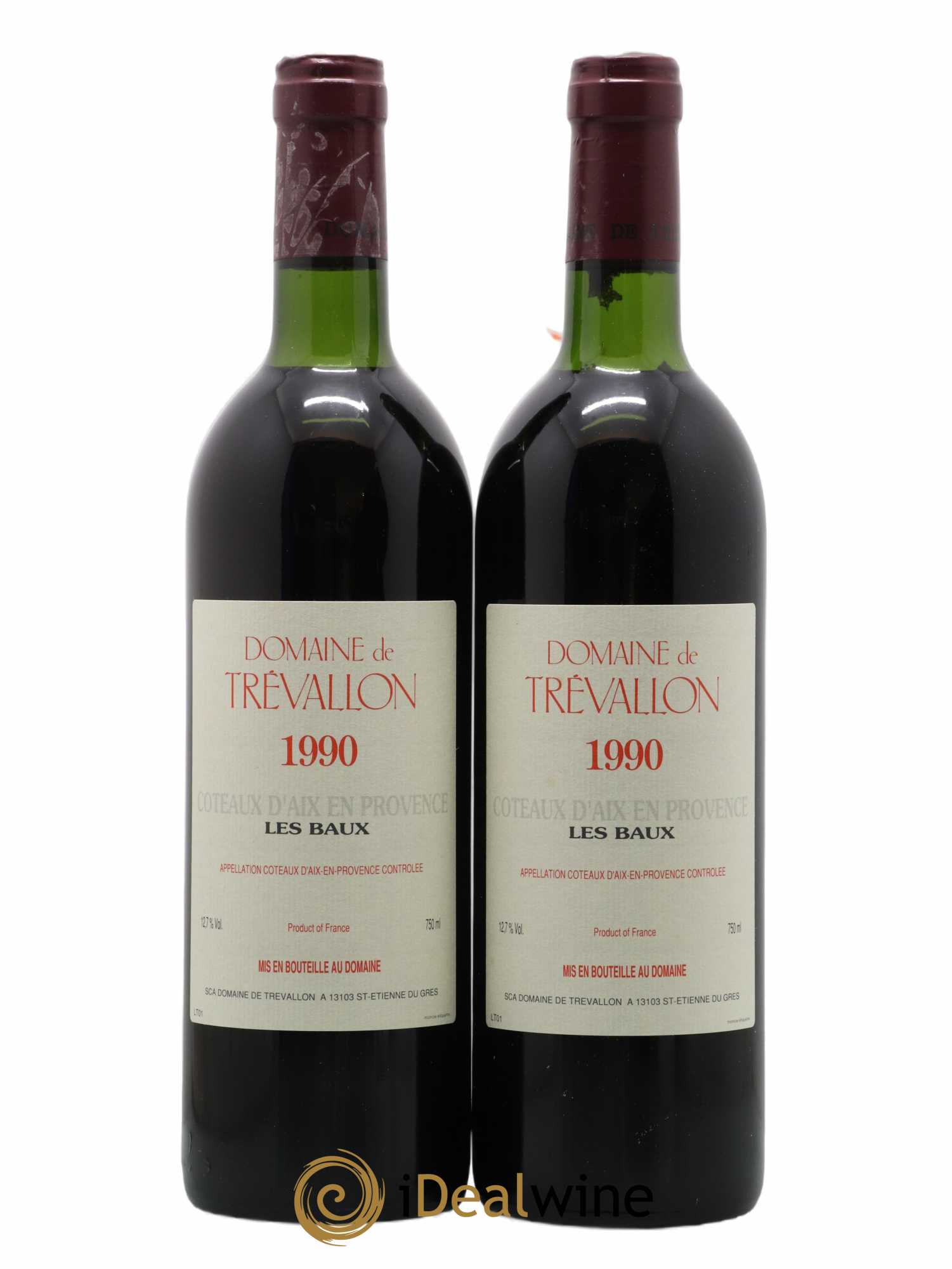 Coteaux d'Aix-en-Provence Trévallon (Domaine de) Eloi Dürrbach 1990 - Lot de 2 bouteilles - 0