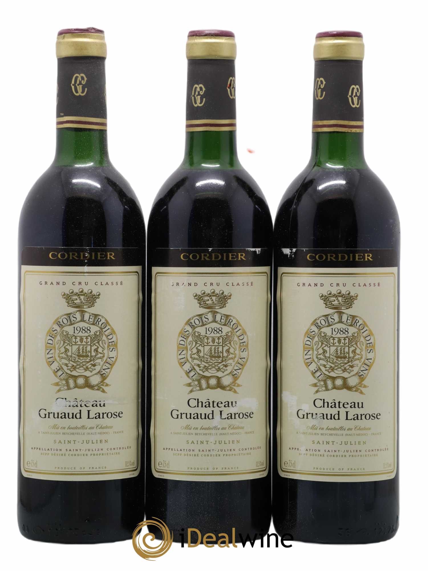 Château Gruaud Larose 2ème Grand Cru Classé 1988 - Lot de 3 bouteilles - 0