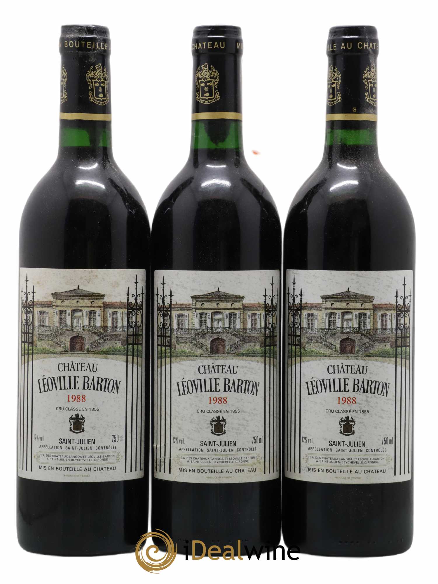 Château Léoville Barton 2ème Grand Cru Classé 1988 - Lot de 3 bouteilles - 0
