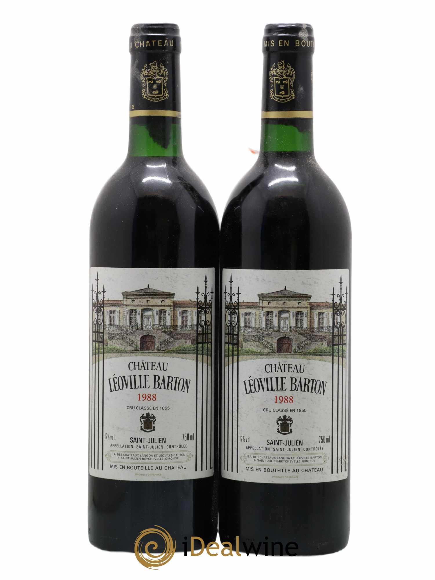 Château Léoville Barton 2ème Grand Cru Classé 1988 - Lot de 2 bouteilles - 0
