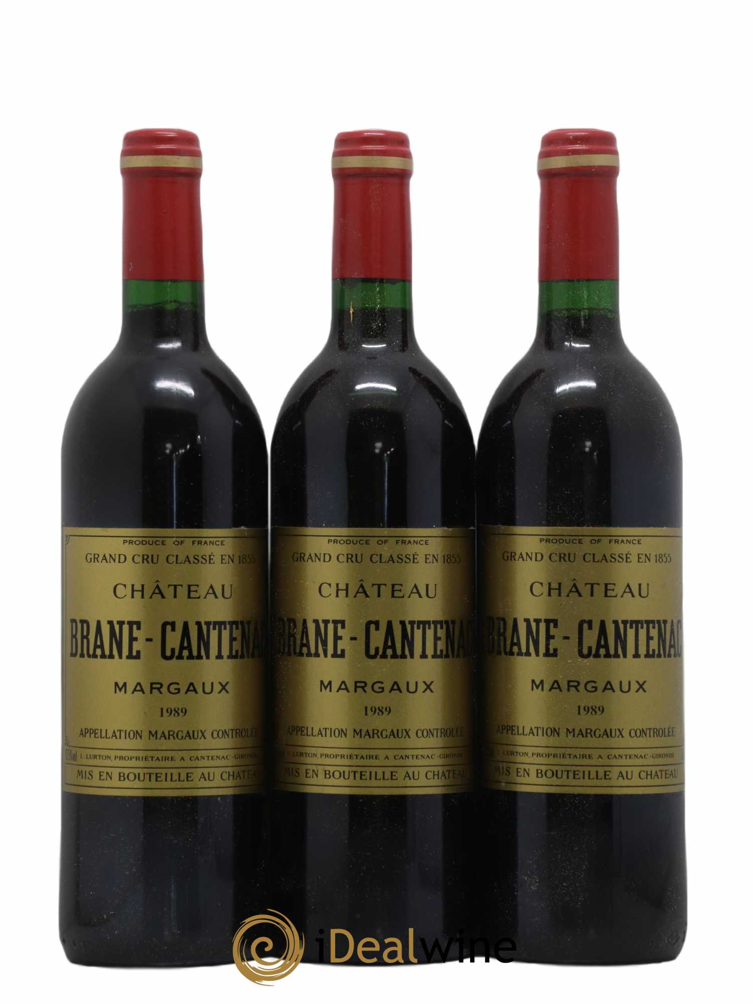 Château Brane Cantenac 2ème Grand Cru Classé 1989 - Lot de 3 bouteilles - 0