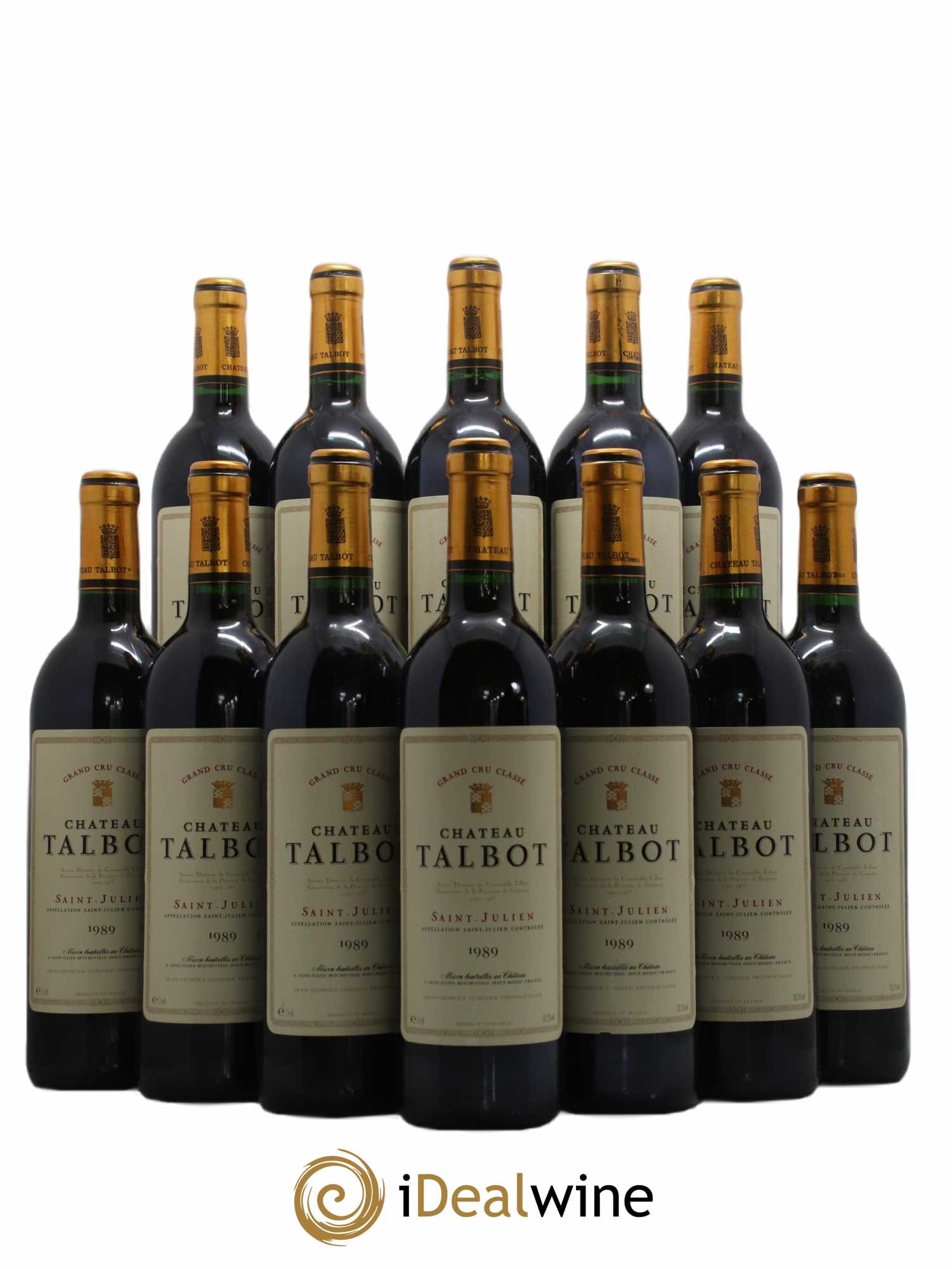 Château Talbot 4ème Grand Cru Classé 1989 - Lot de 12 bouteilles - 0