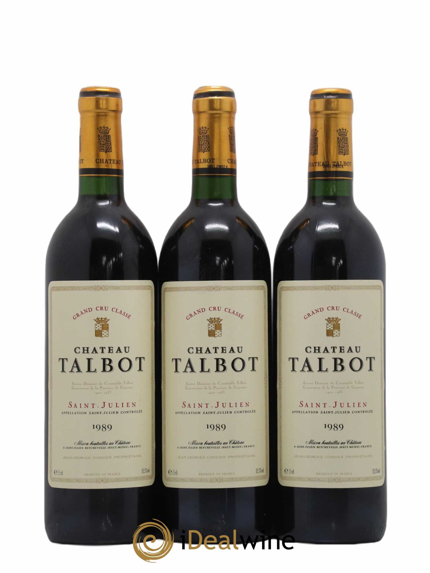 Château Talbot 4ème Grand Cru Classé 1989 - Lot de 12 bouteilles - 1