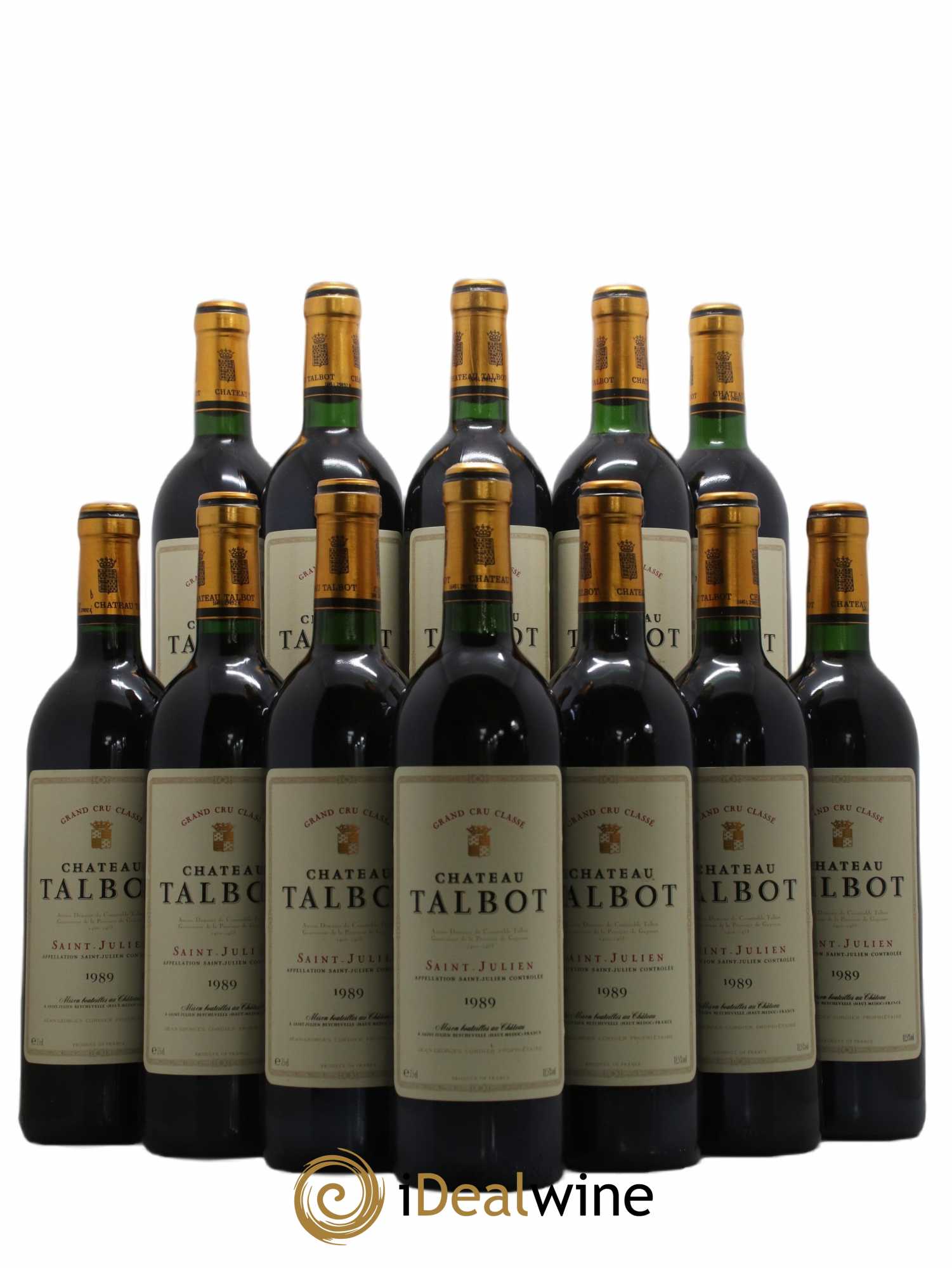 Château Talbot 4ème Grand Cru Classé 1989 - Lot de 12 bouteilles - 0