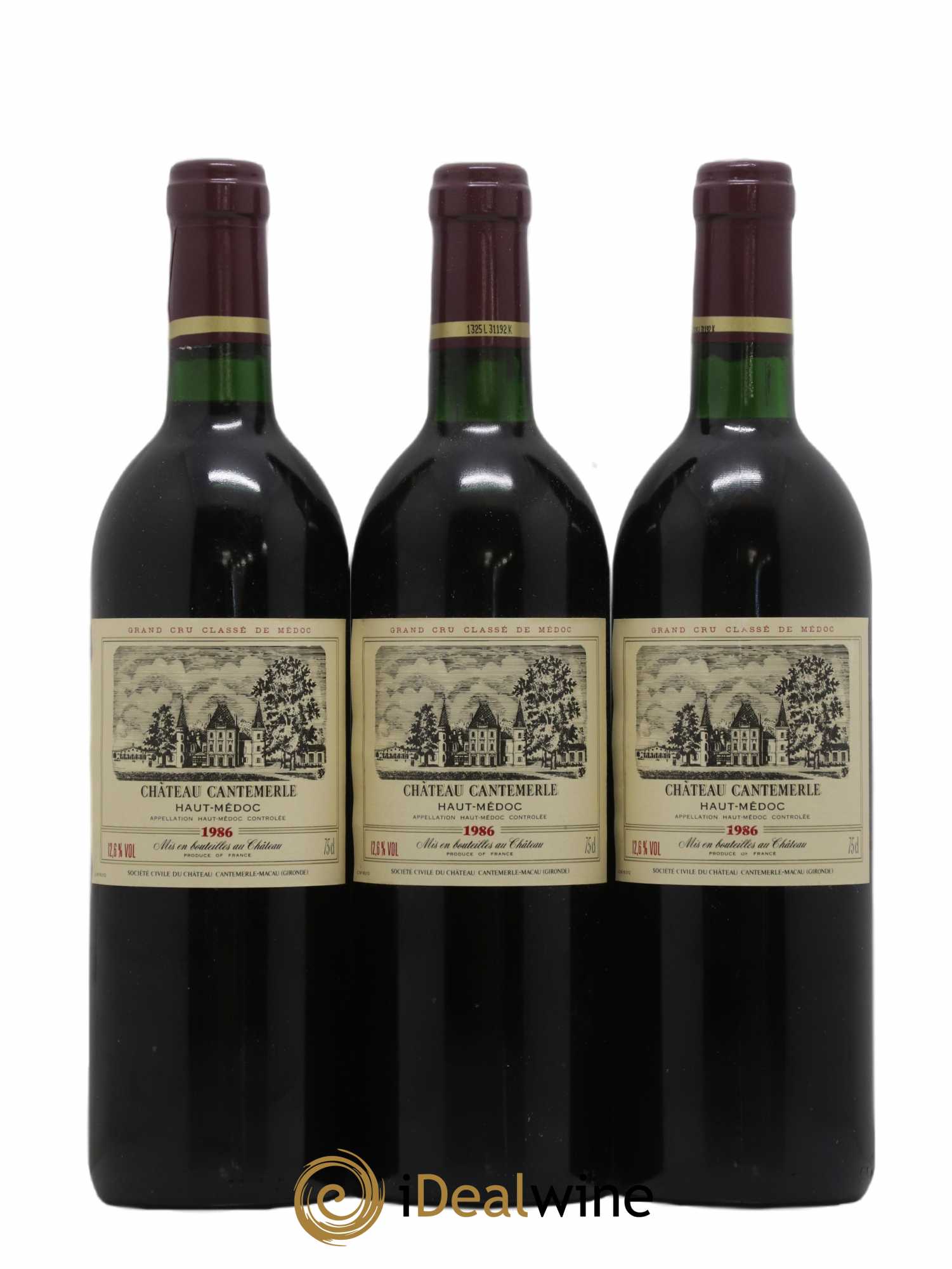 Château Cantemerle 5ème Grand Cru Classé 1986 - Lot de 12 bouteilles - 1