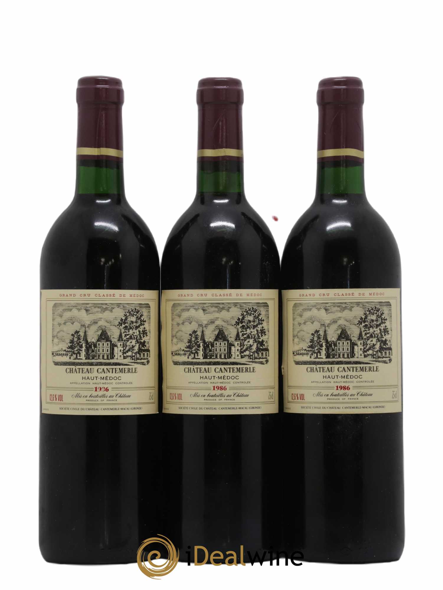 Château Cantemerle 5ème Grand Cru Classé 1986 - Lot de 12 bouteilles - 2