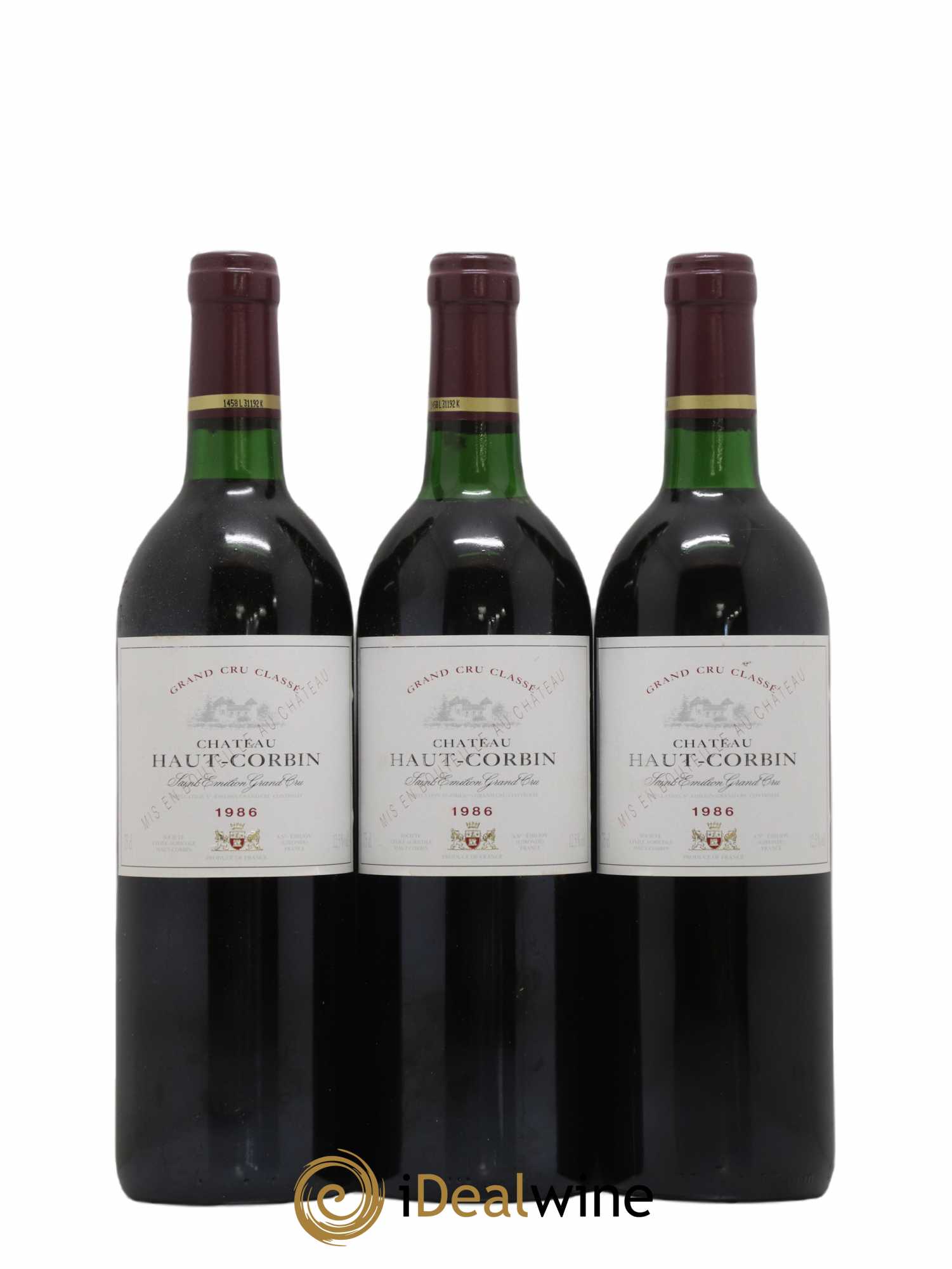 Château Haut Corbin Grand Cru 1986 - Lot de 12 bouteilles - 1