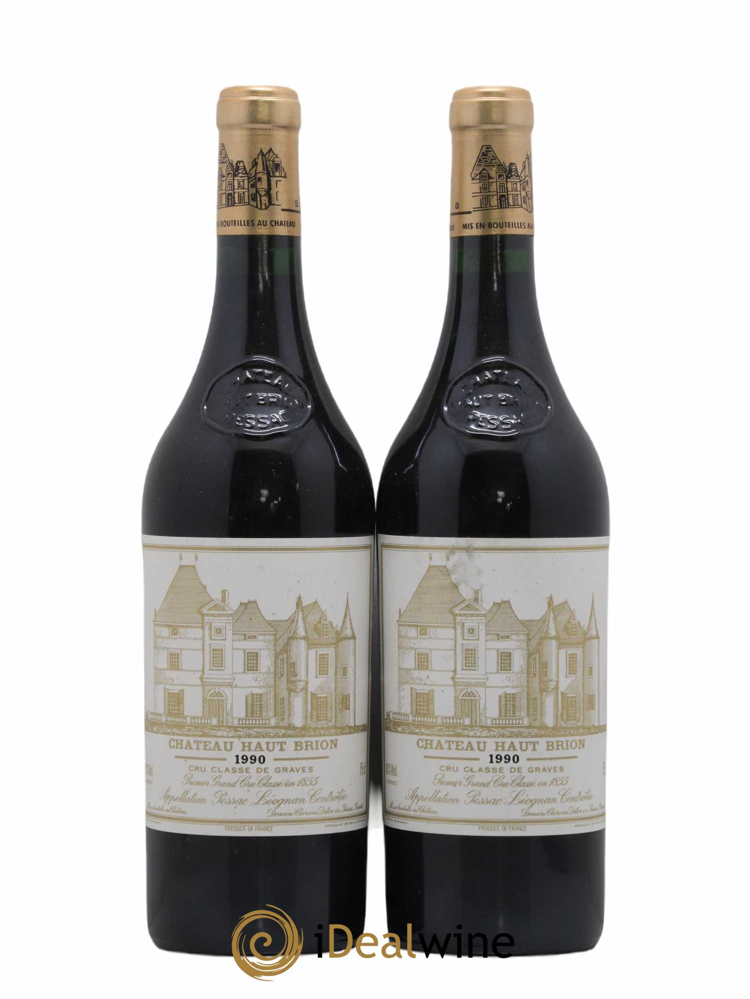 Château Haut Brion 1er Grand Cru Classé 1990 - Lot de 2 bouteilles - 0