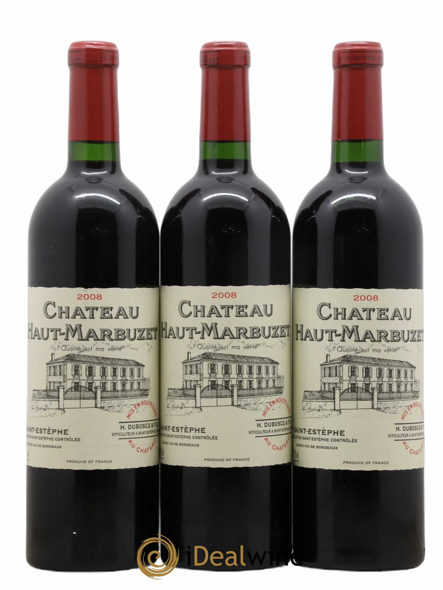 Château Haut Marbuzet 2008 - Lot of 3 bottles - 0
