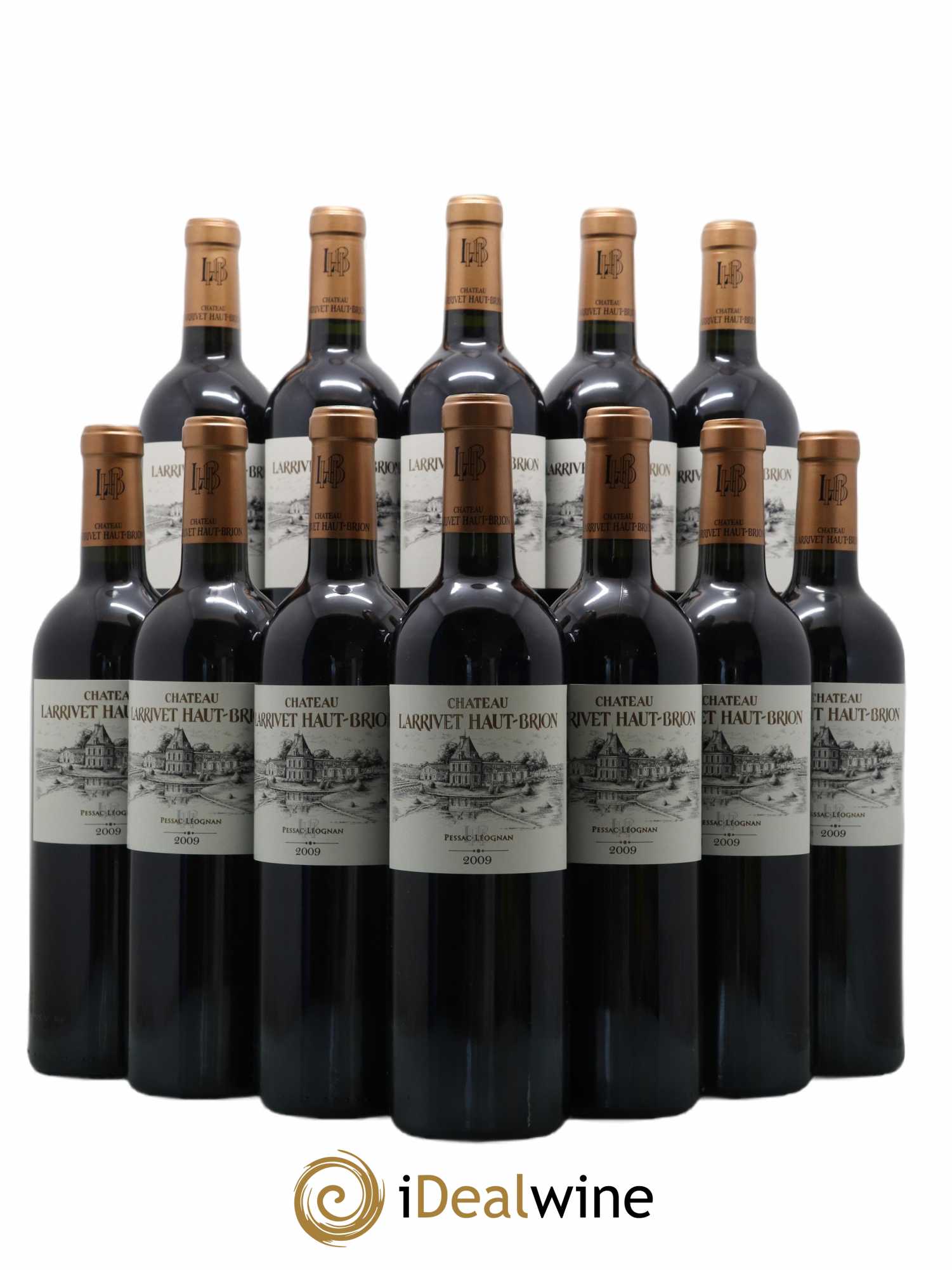 Château Larrivet Haut-Brion 2009 - Lot of 12 bottles - 0