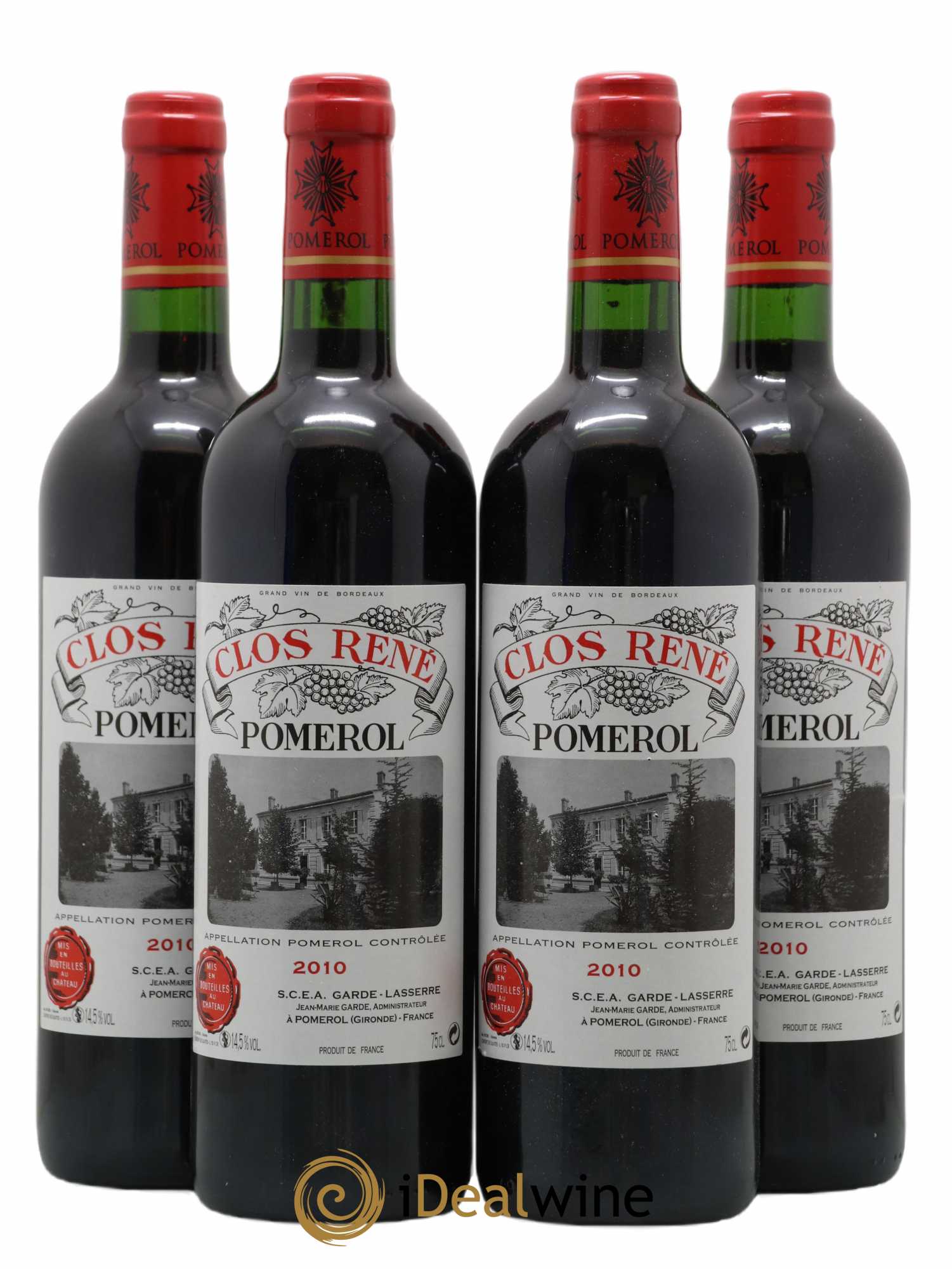 Clos René 2010 - Lot of 4 bottles - 0