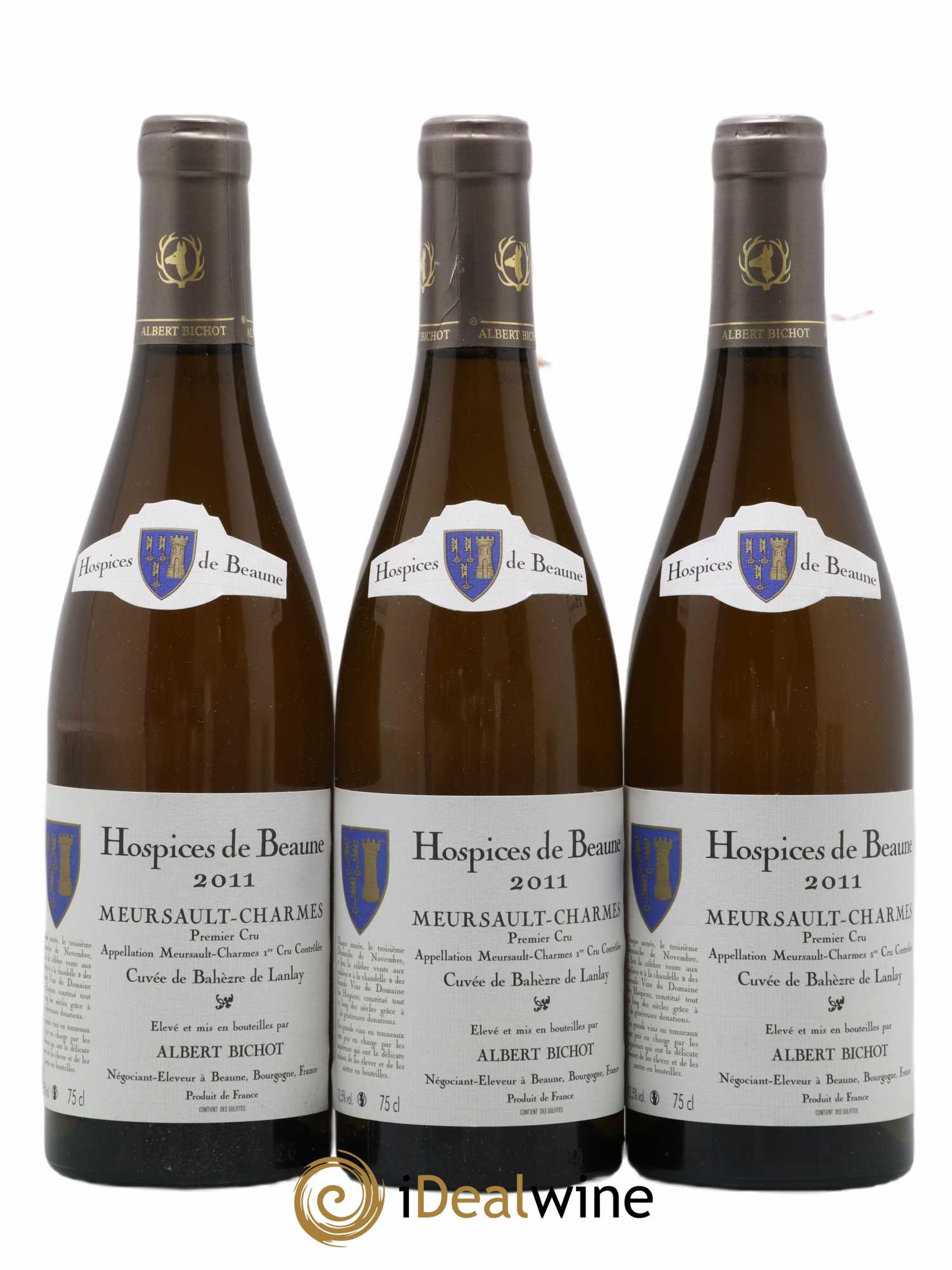 Meursault 1er Cru Charmes cuvée de Bahezer de Lanlay Hospices de Beaune Albert Bichot 2011 - Posten von 3 Flaschen - 0