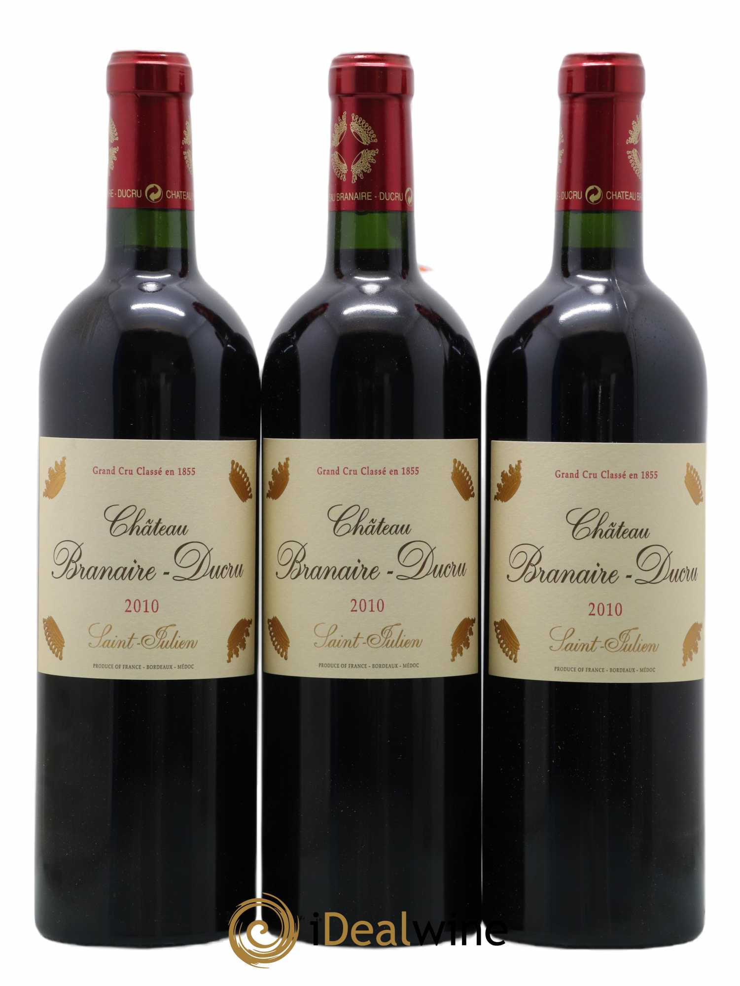 Château Branaire Ducru 4ème Grand Cru Classé 2010 - Lot de 3 bouteilles - 0