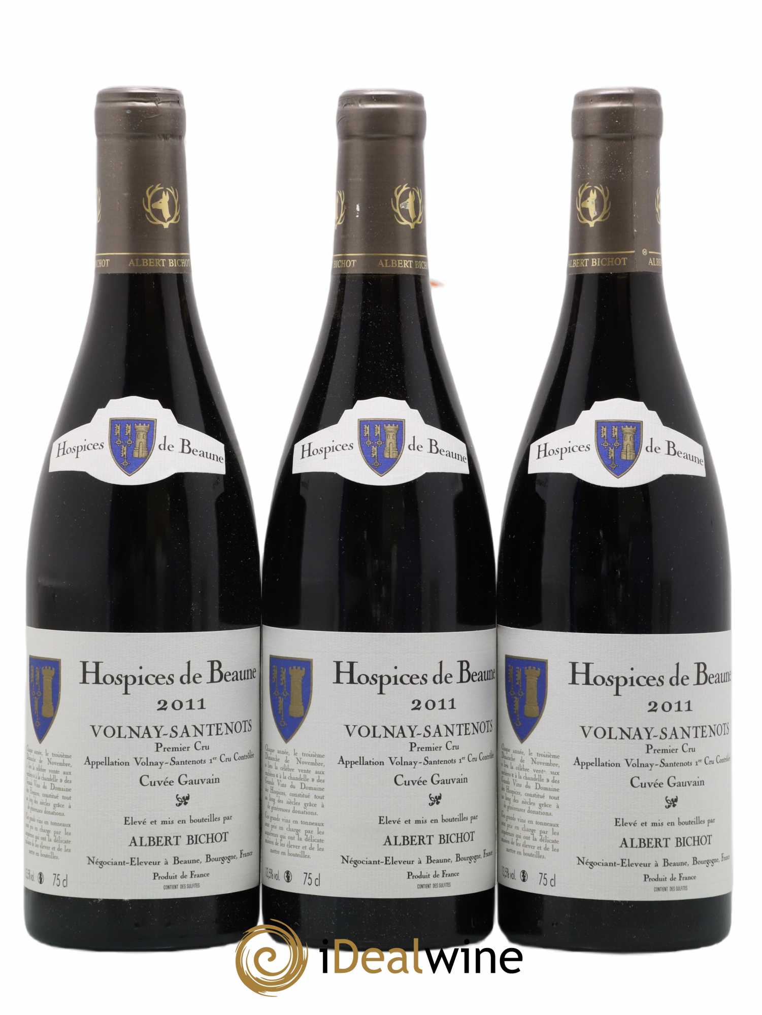 Volnay 1er Cru Santenot cuvée Gauvain Hospices de Beaune Albert Bichot 2011 - Posten von 6 Flaschen - 1