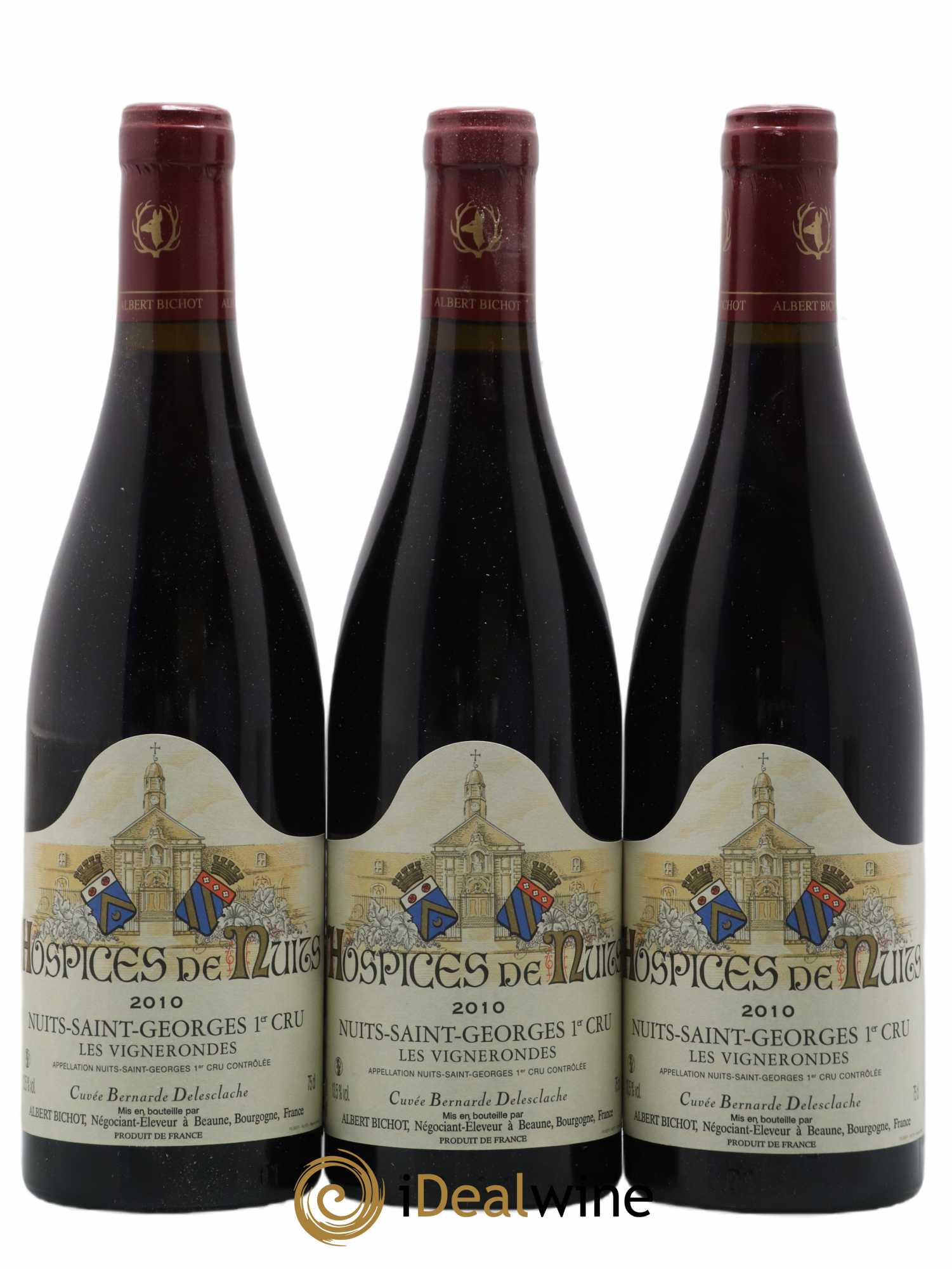 Nuits-Saint-Georges 1er Cru Hospice de Nuits Les Vignerondes Cuvee Bernarde Delesclache Albert Bichot 2010 - Lot of 6 bottles - 2