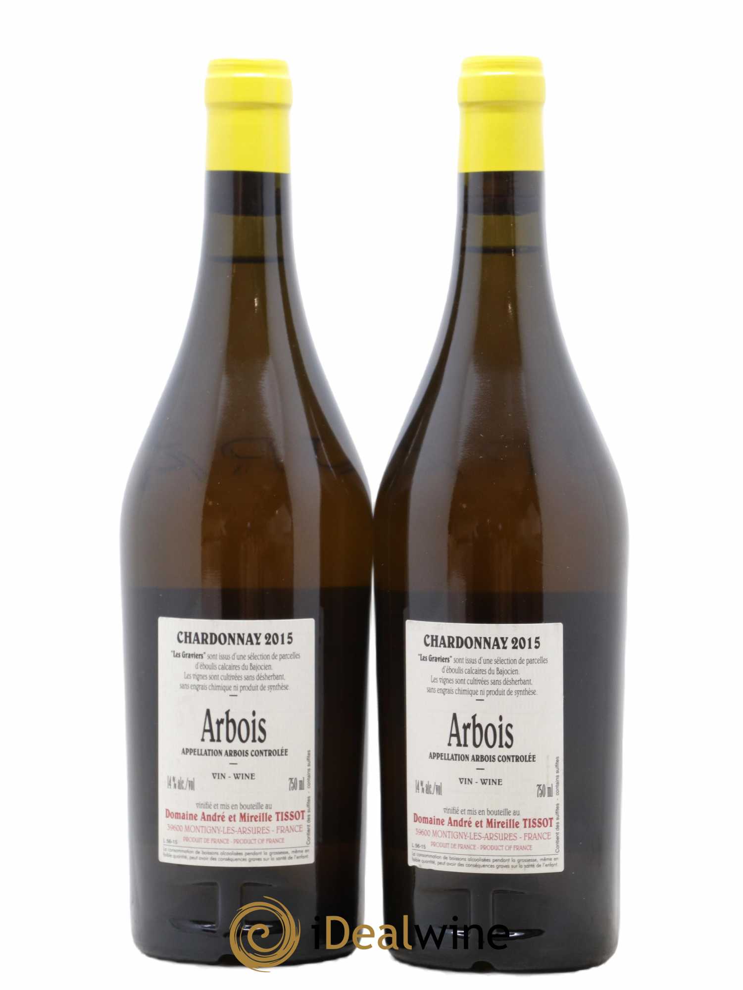 Arbois Chardonnay Les Graviers Bénédicte et Stéphane Tissot 2015 - Lot de 2 bouteilles - 1