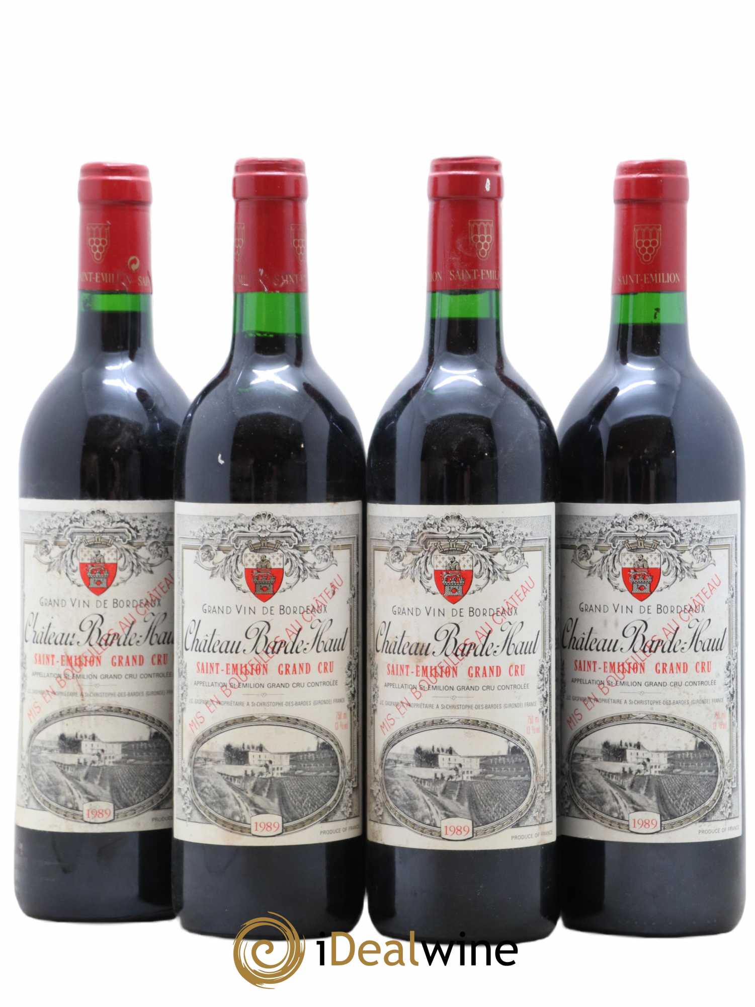 Château Barde Haut Grand Cru Classé 1989 - Lot de 4 bouteilles - 0